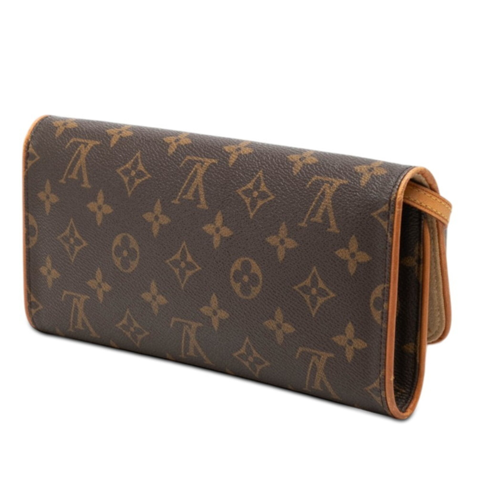 Louis Vuitton Brown Pvc Leather Pochette Shoulder Bag (Pre-Owned)