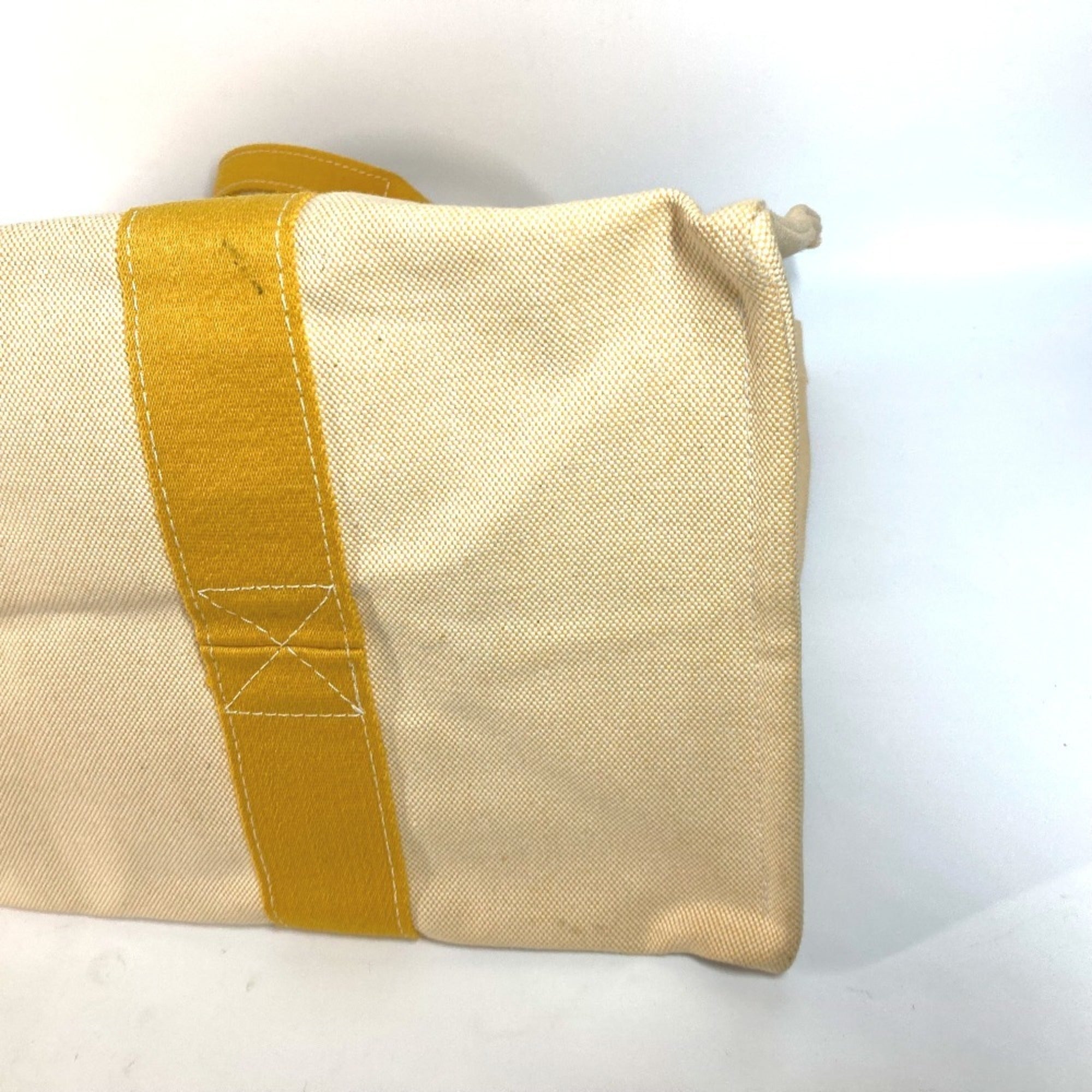 Hermes Yellow Canvas Shoulder Bag Tote Bag (Pre-Owned)