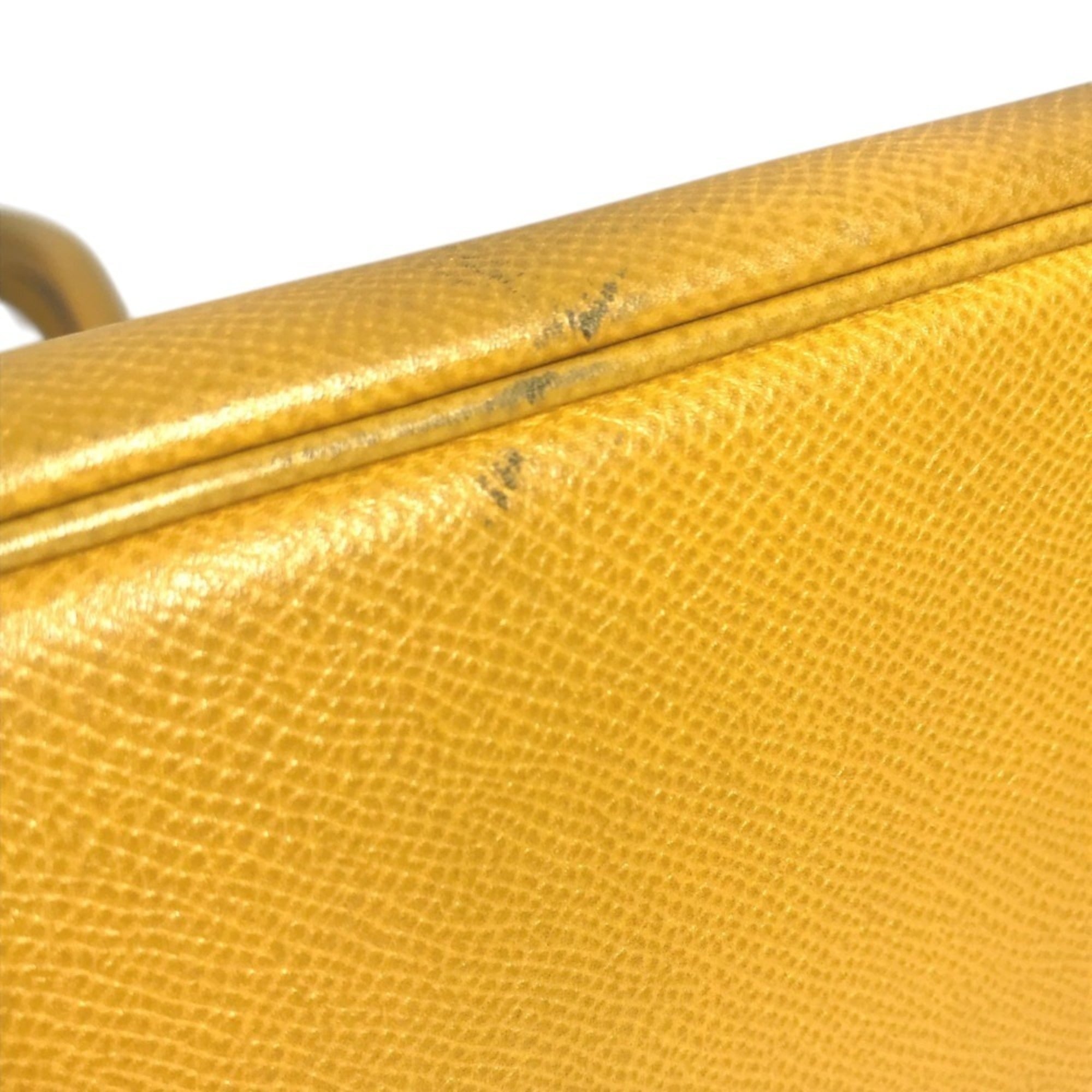 Hermes Jaune Yellow Leather Handbag Tote Bag (Pre-Owned)