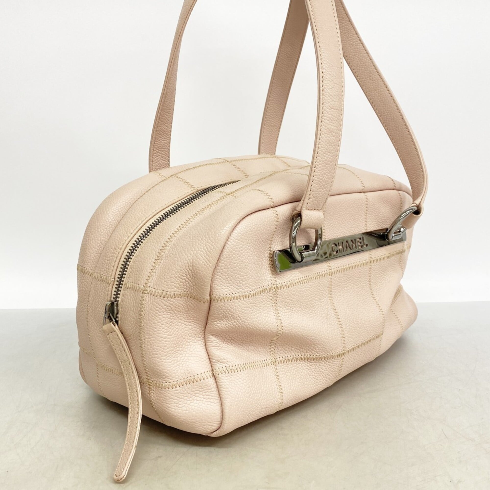 Chanel Baby Pink Grained Calfskin Handbag (Pre-Owned)