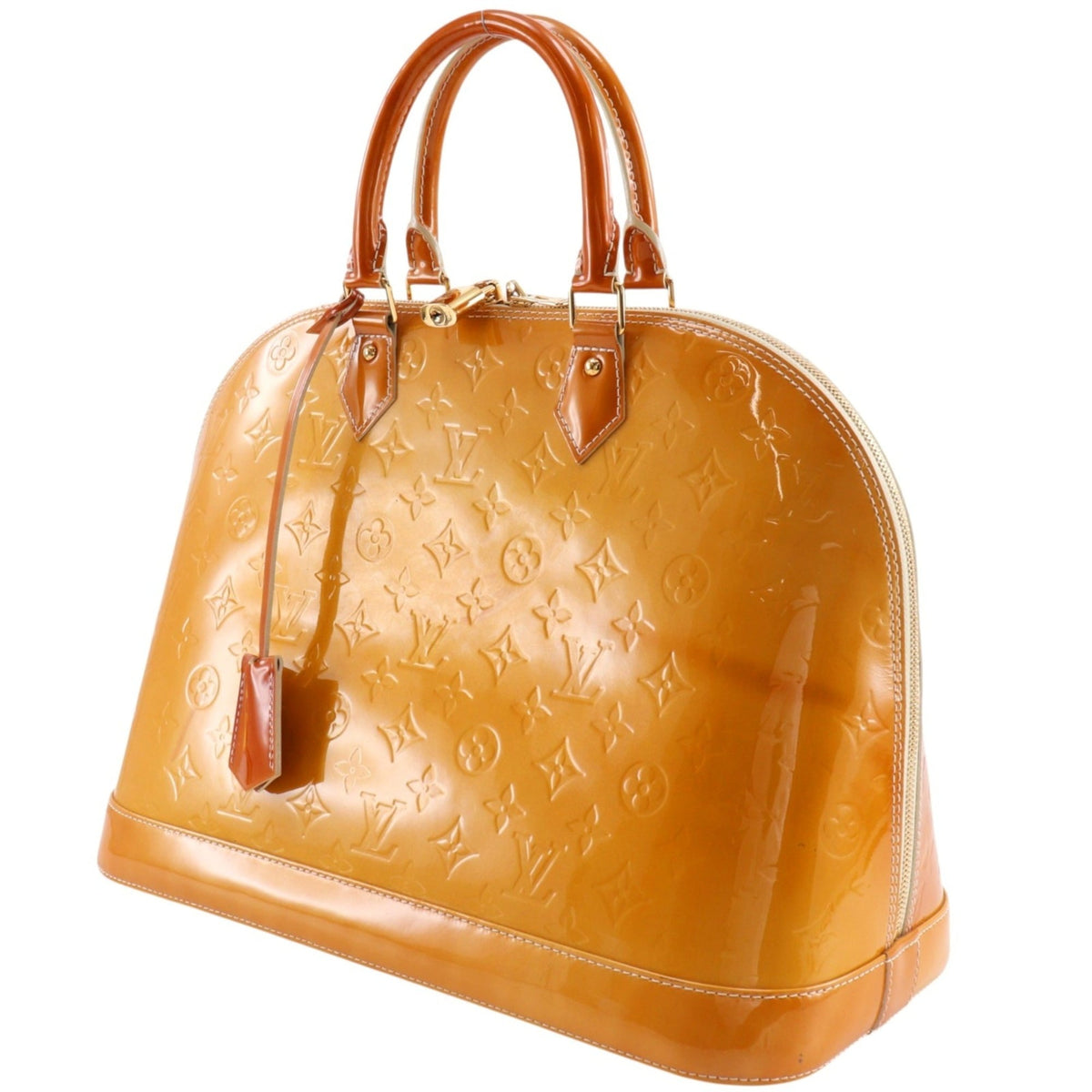 Louis Vuitton Monogram Vernis Yellow Monogram Vernis Handbag (Pre-Owned)