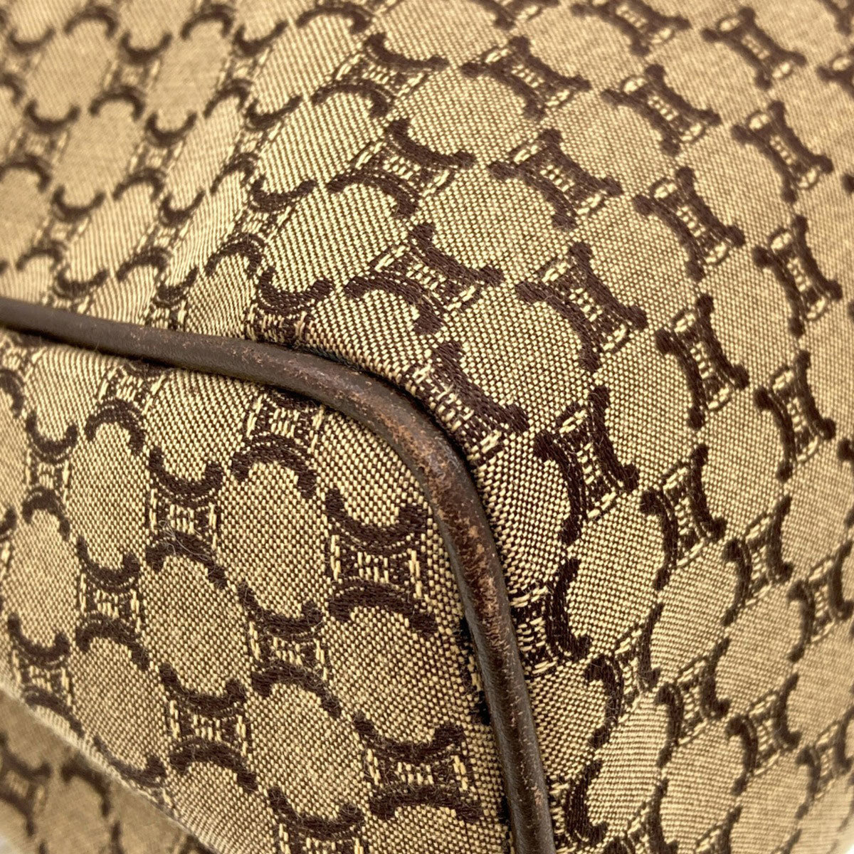 Celine Brown Canvas Handbag (Pre-Owned)