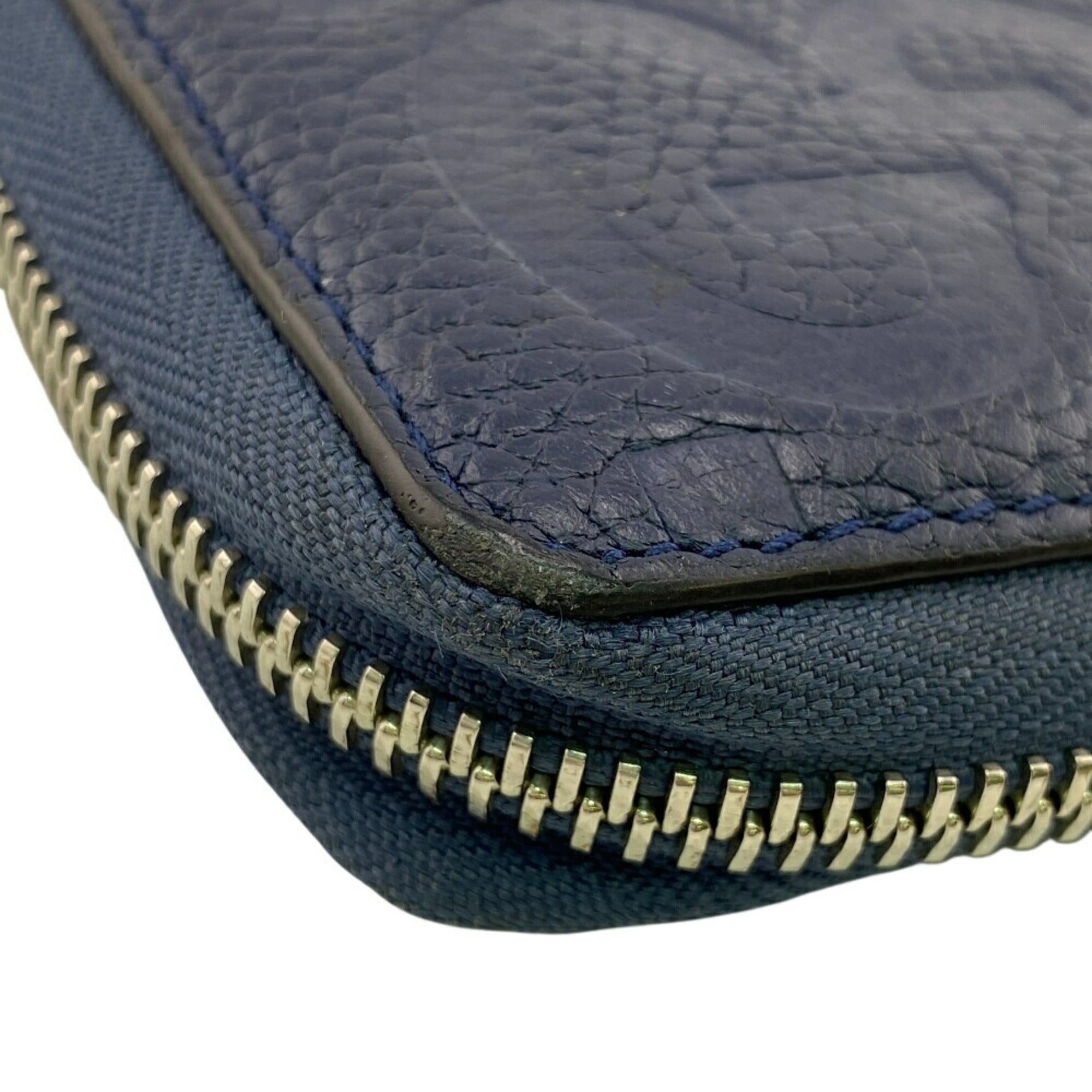 Gucci Navy Leather Long Wallet (Bi-Fold) (Pre-Owned)