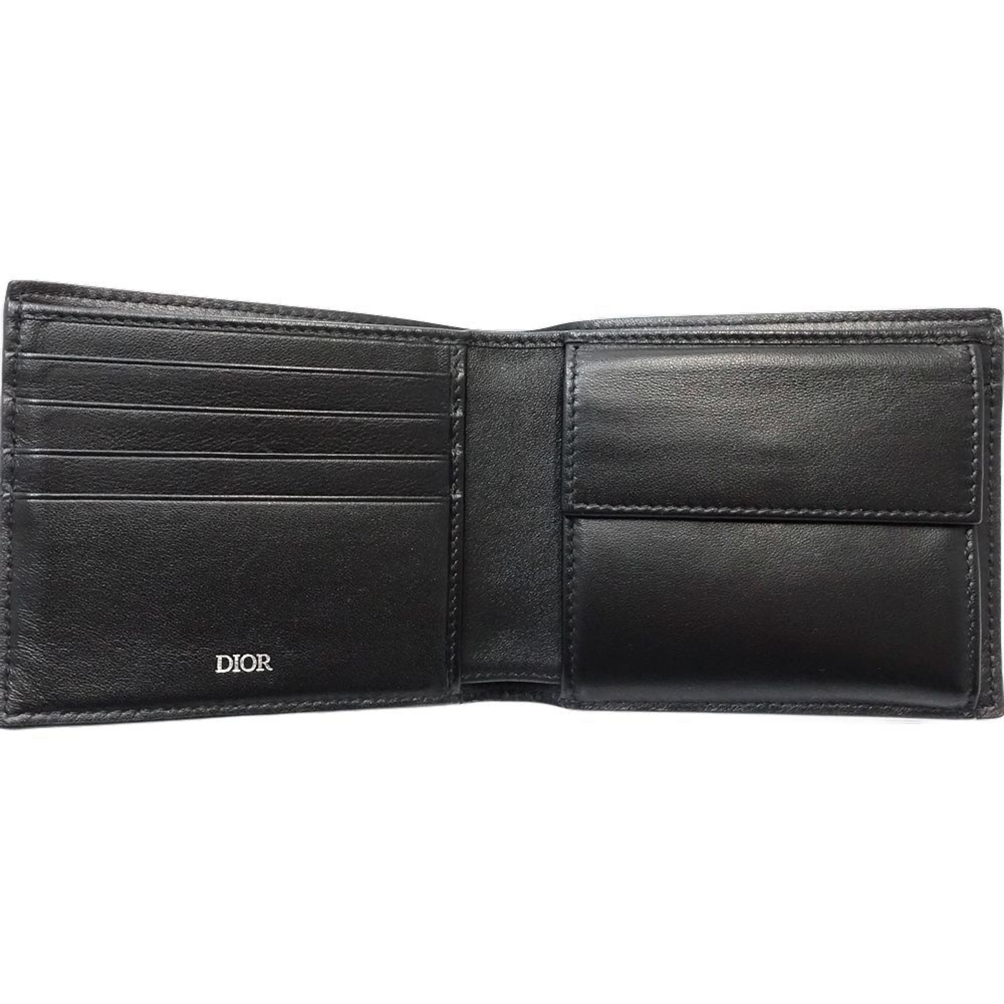 Christian Dior Black Leather Wallet (Bi-Fold) (Pre-Owned)