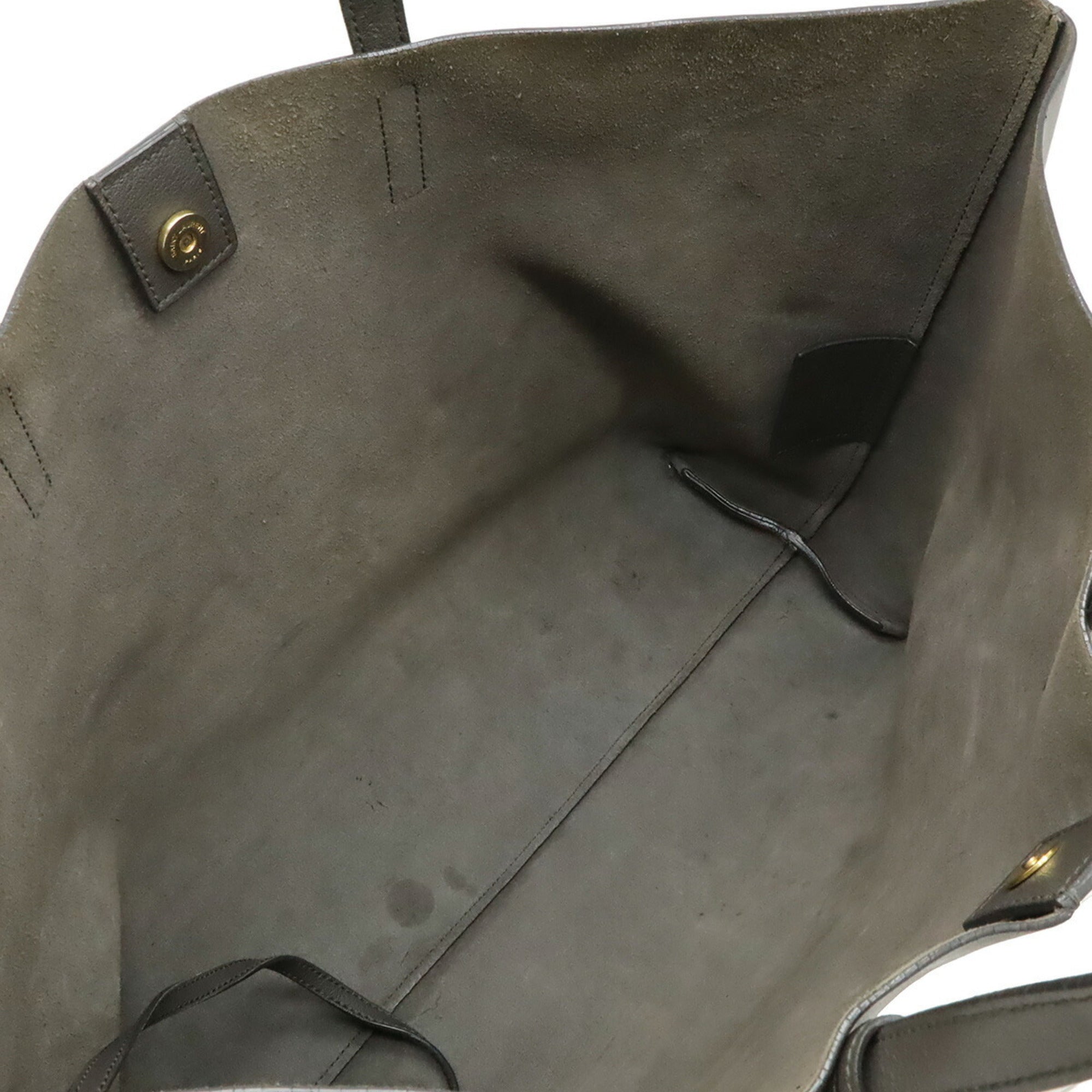 Yves Saint Laurent Gray Leather Shoulder Bag (Pre-Owned)