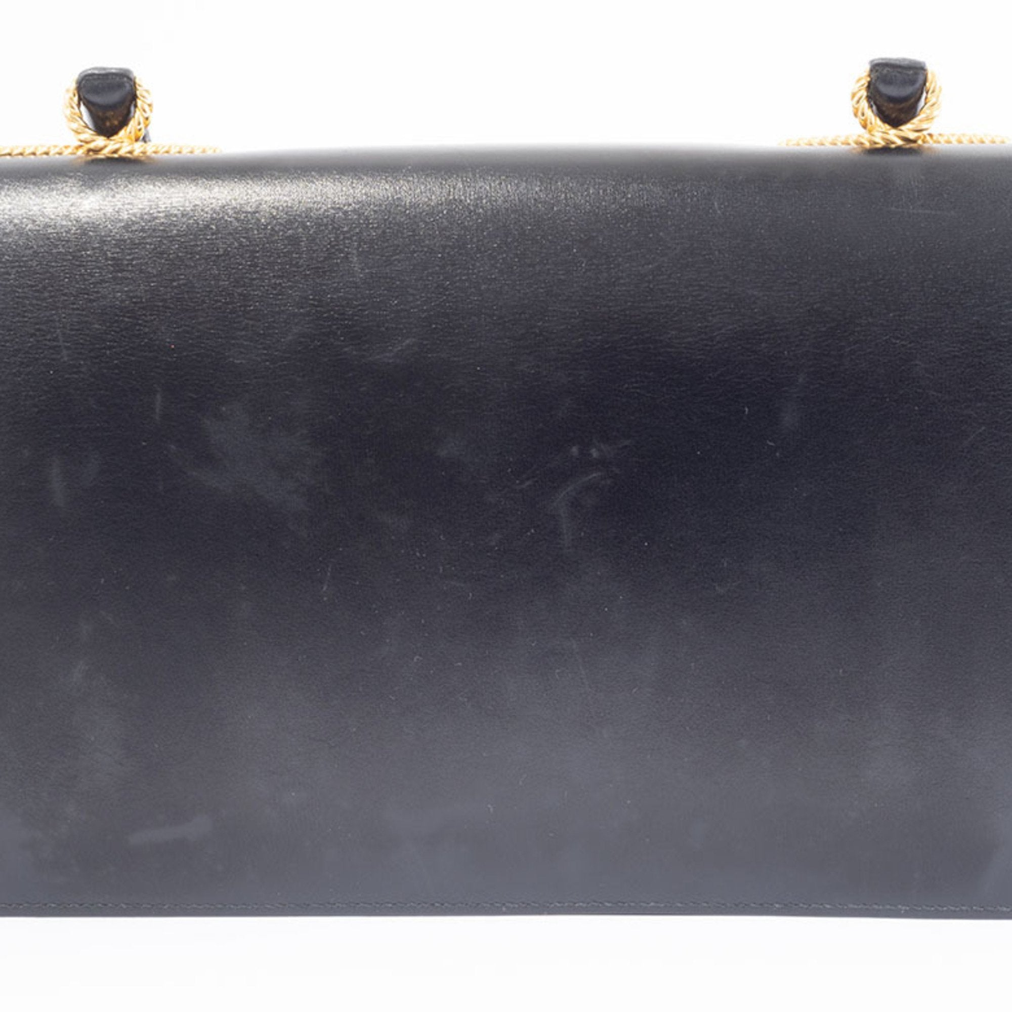 Hermes Black Box Calf Leather Handbag (Pre-Owned)