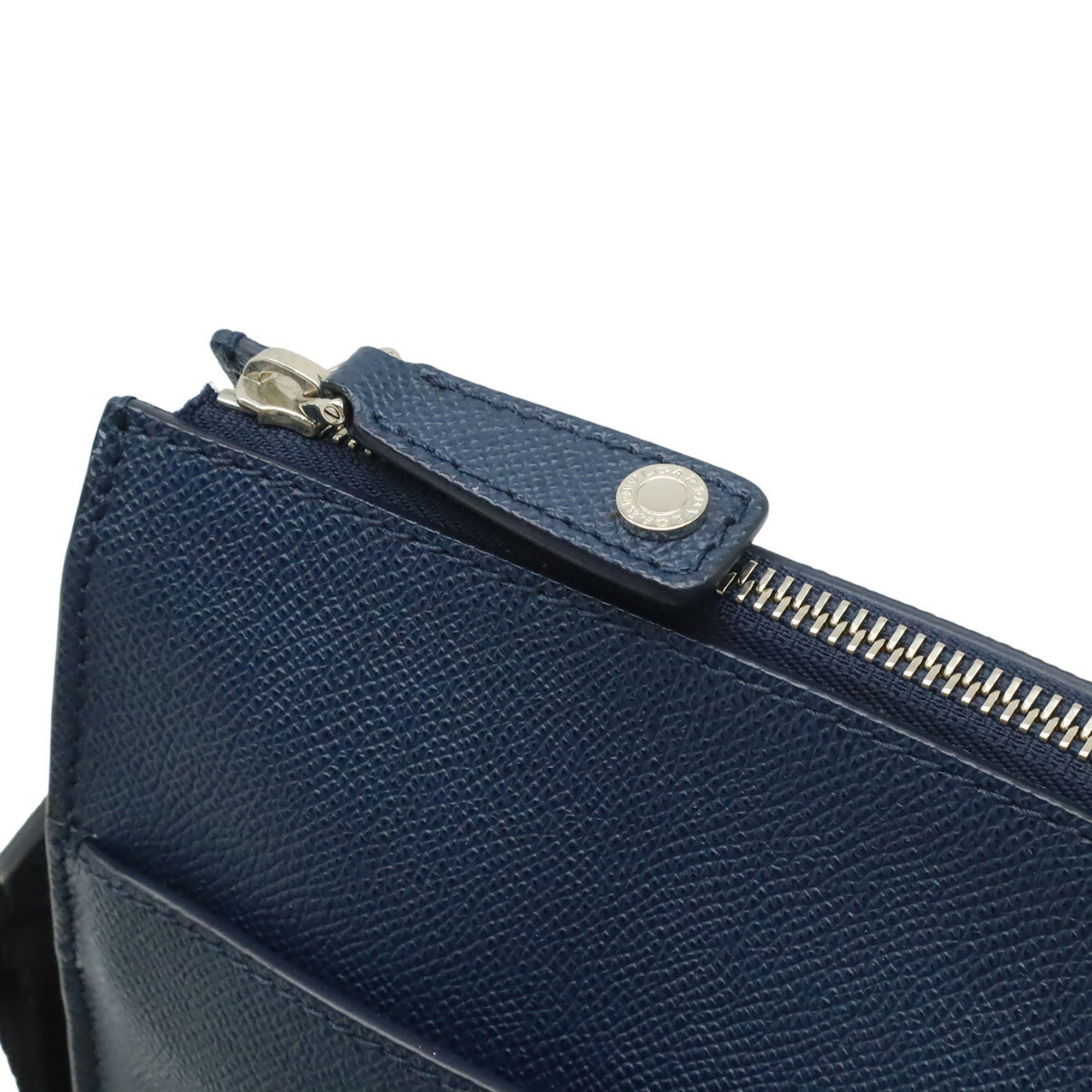 Bvlgari Bvlgari Bvlgari Navy Red Color Leather Handbag Shoulder Bag (Pre-Owned)