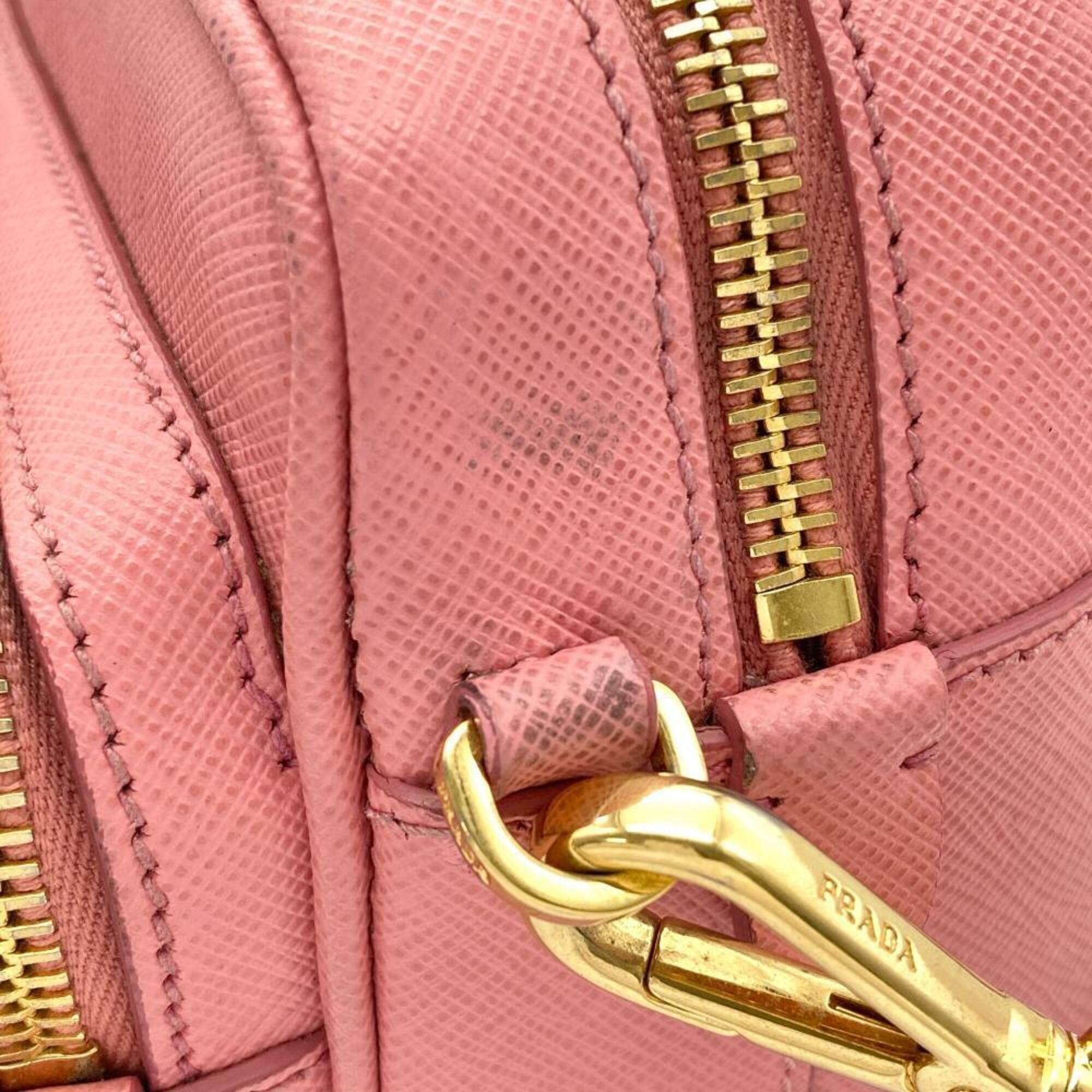 Prada Pink Leather Shoulder Bag (Pre-Owned)