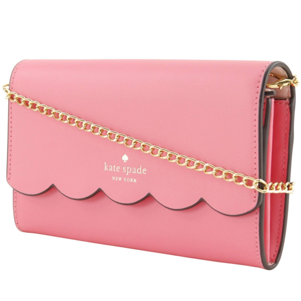 Kate Spade Pink Leather Chain/Shoulder Wallet (Pre-Owned)