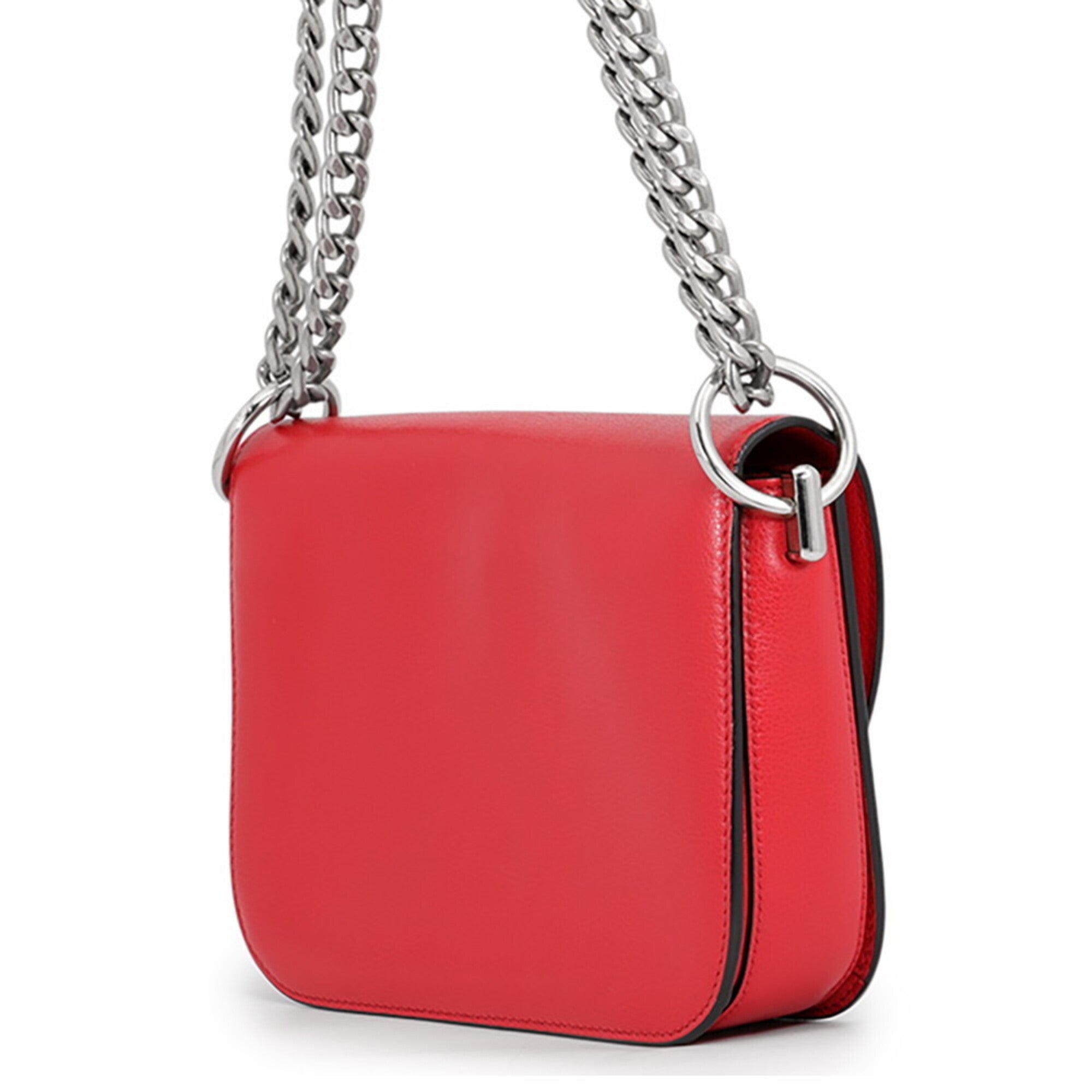 Prada Red Color Leather Shoulder Bag (Pre-Owned)