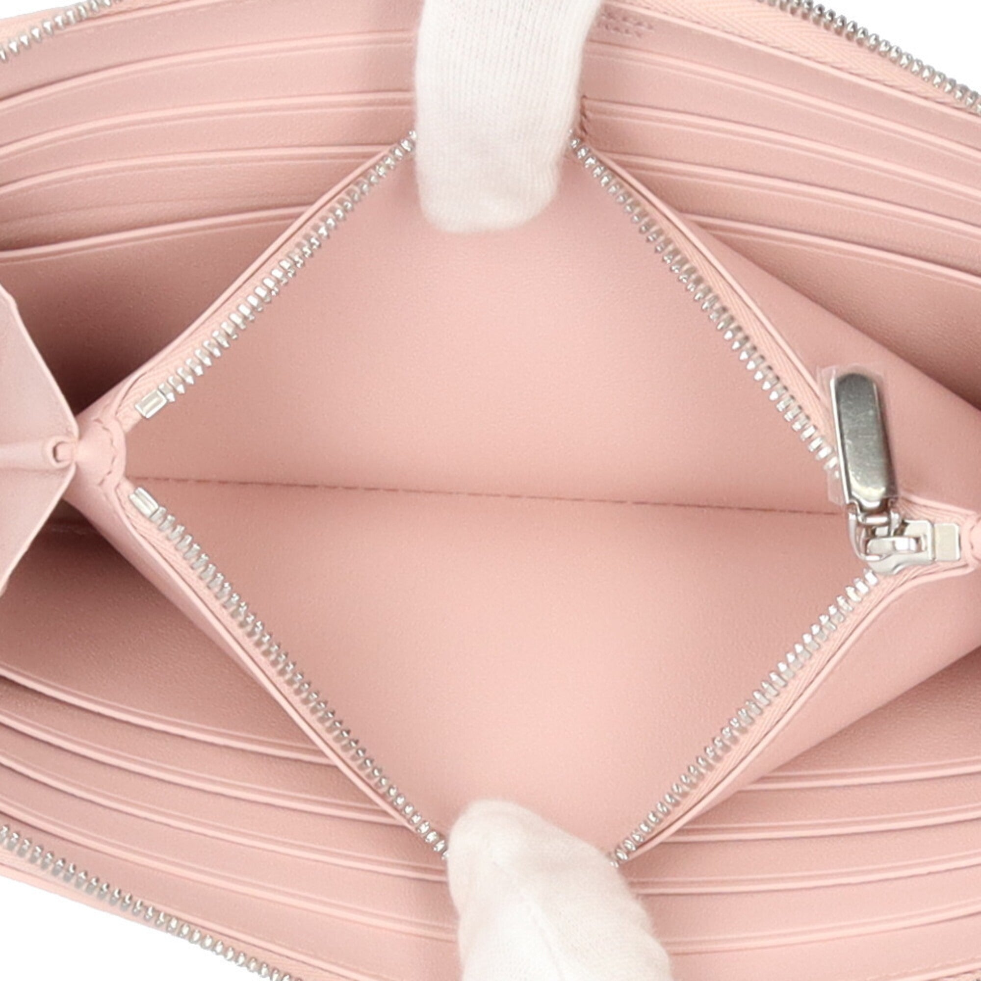 Tiffany Pink Leather Long Wallet (Bi-Fold) (Pre-Owned)