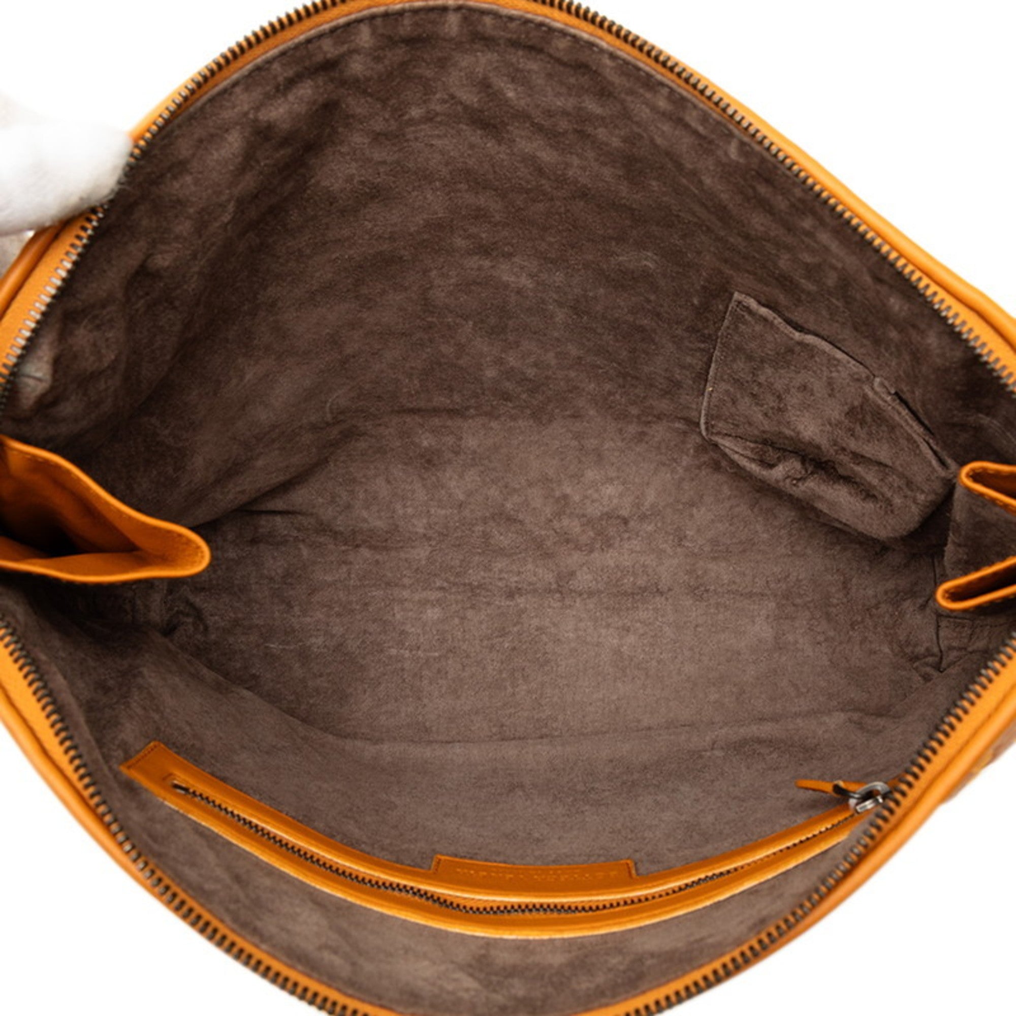 Bottega Veneta Orange Leather Shoulder Bag (Pre-Owned)