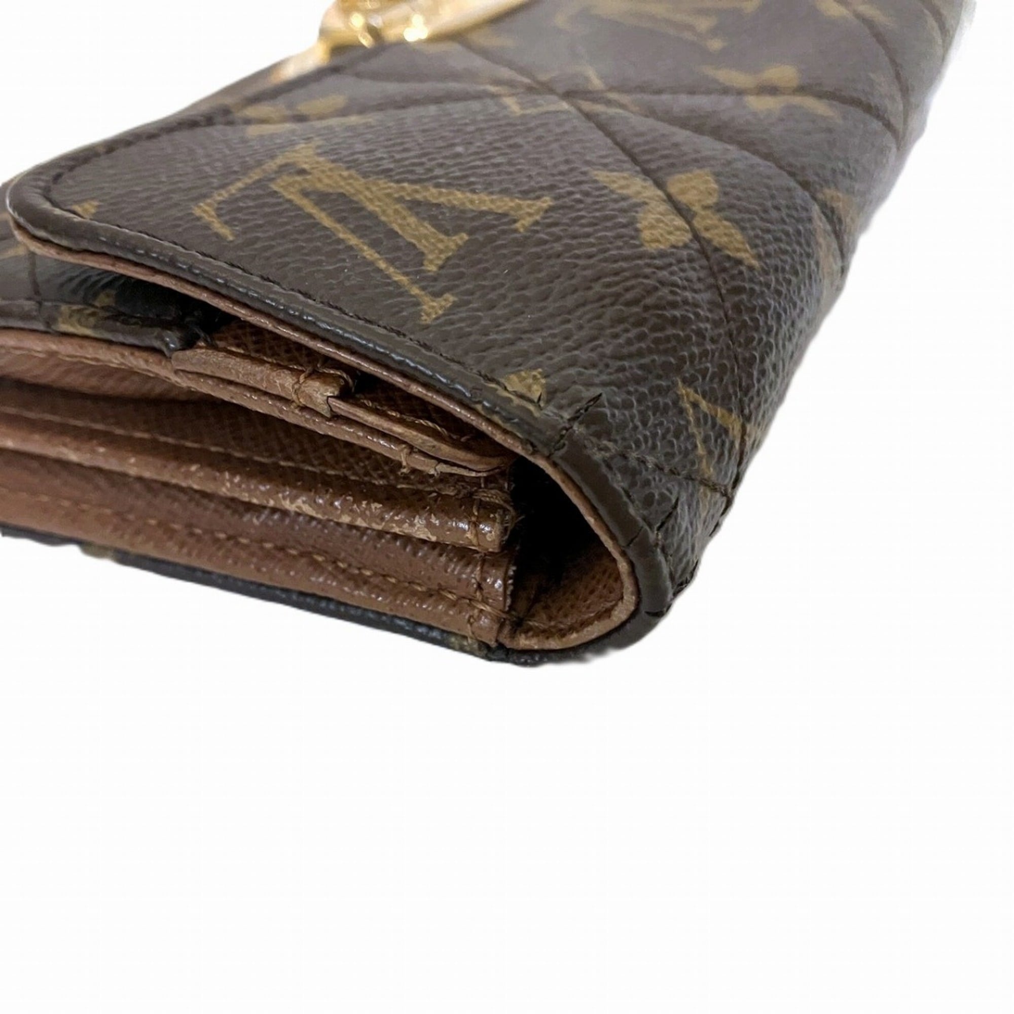 Louis Vuitton Brown Monogram Long Wallet (Tri-Fold) (Pre-Owned)