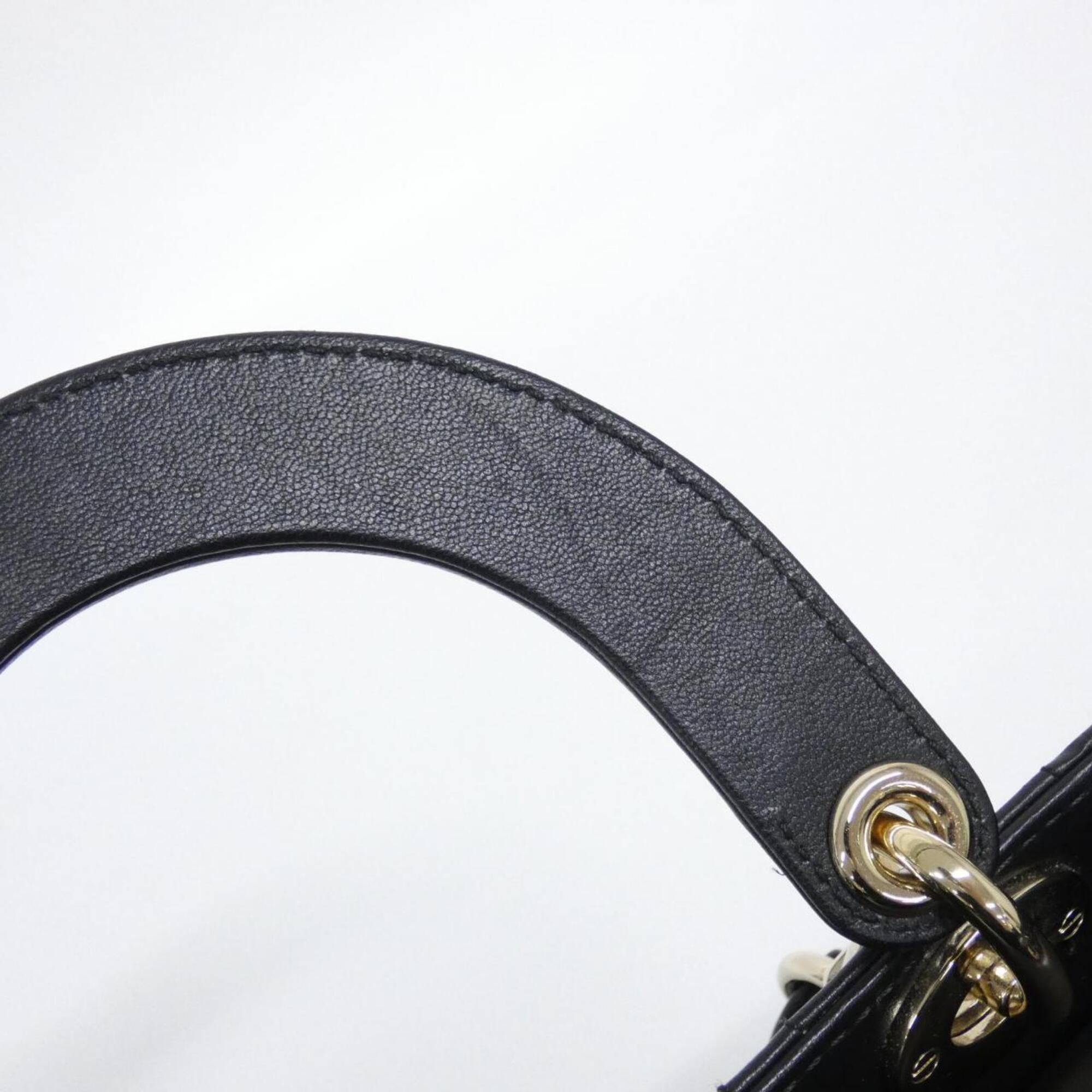 Christian Dior Black Leather Handbag (Pre-Owned)