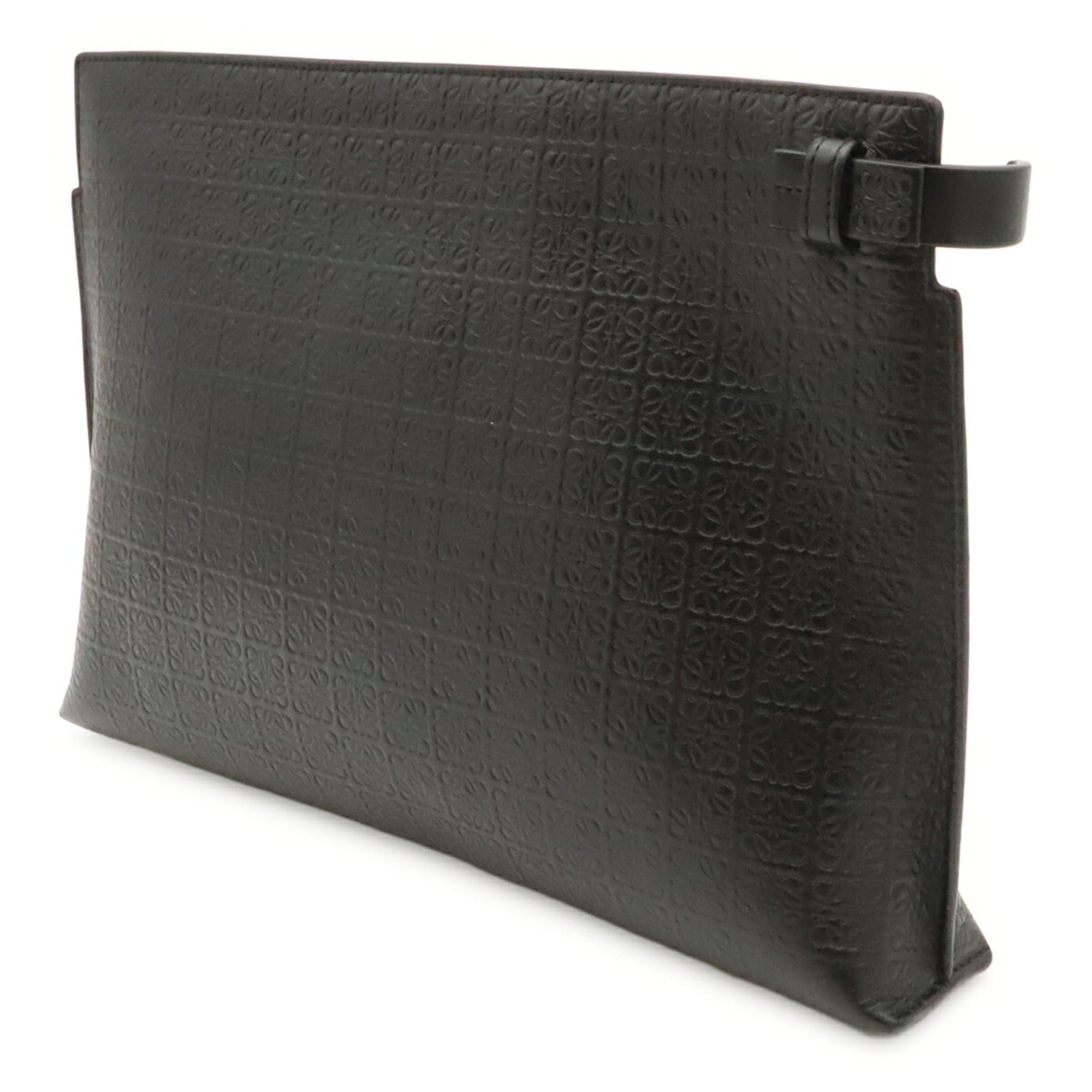 Loewe Black Leather Clutch Bag Pouch (Pre-Owned)