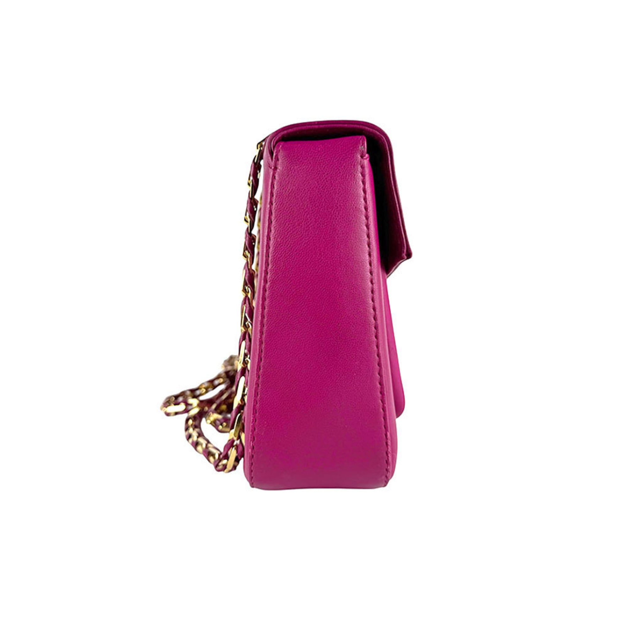 Fendi Pink Leather Shoulder Bag (Pre-Owned)