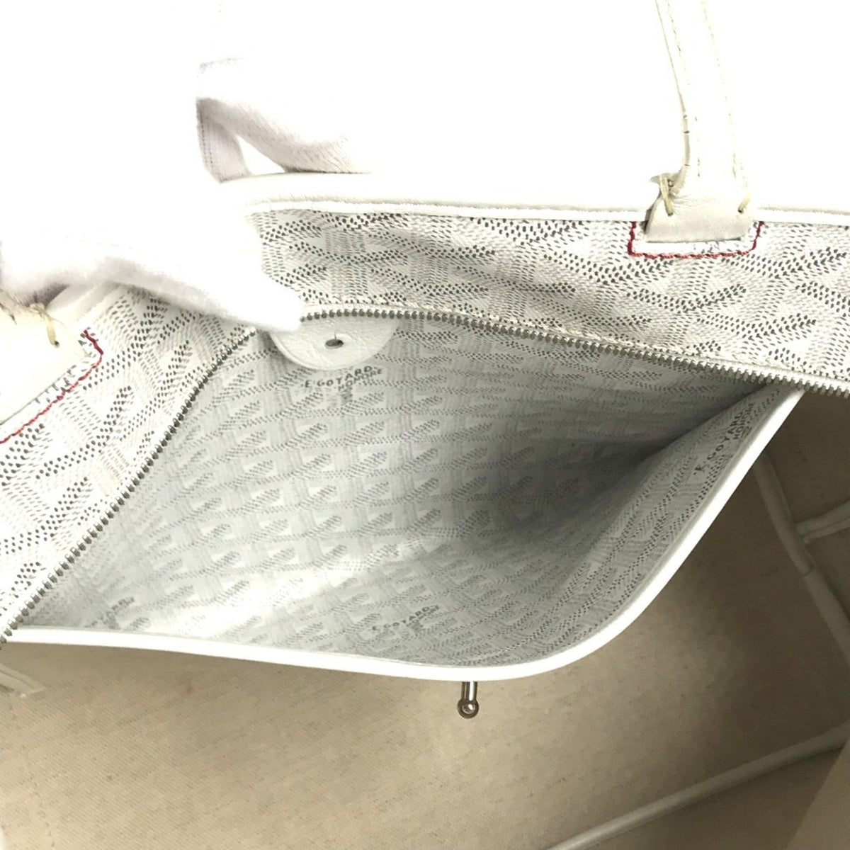 Goyard White Pvc Leather Shoulder Bag Tote Bag (Pre-Owned)