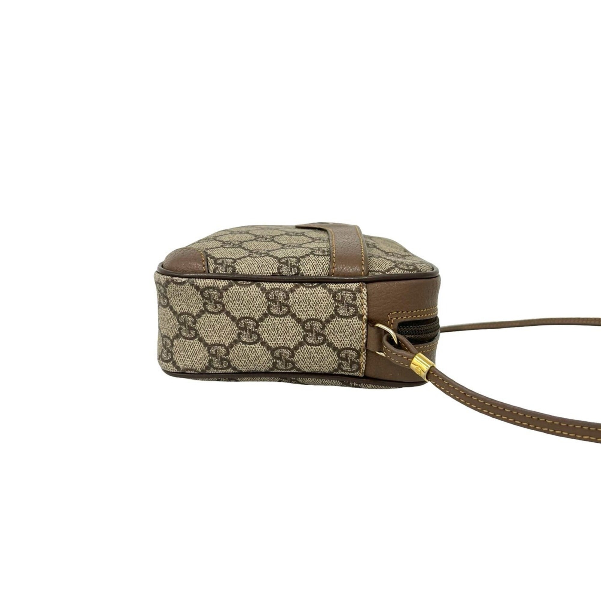 Gucci Brown Leather Pvc Pochette Shoulder Bag (Pre-Owned)