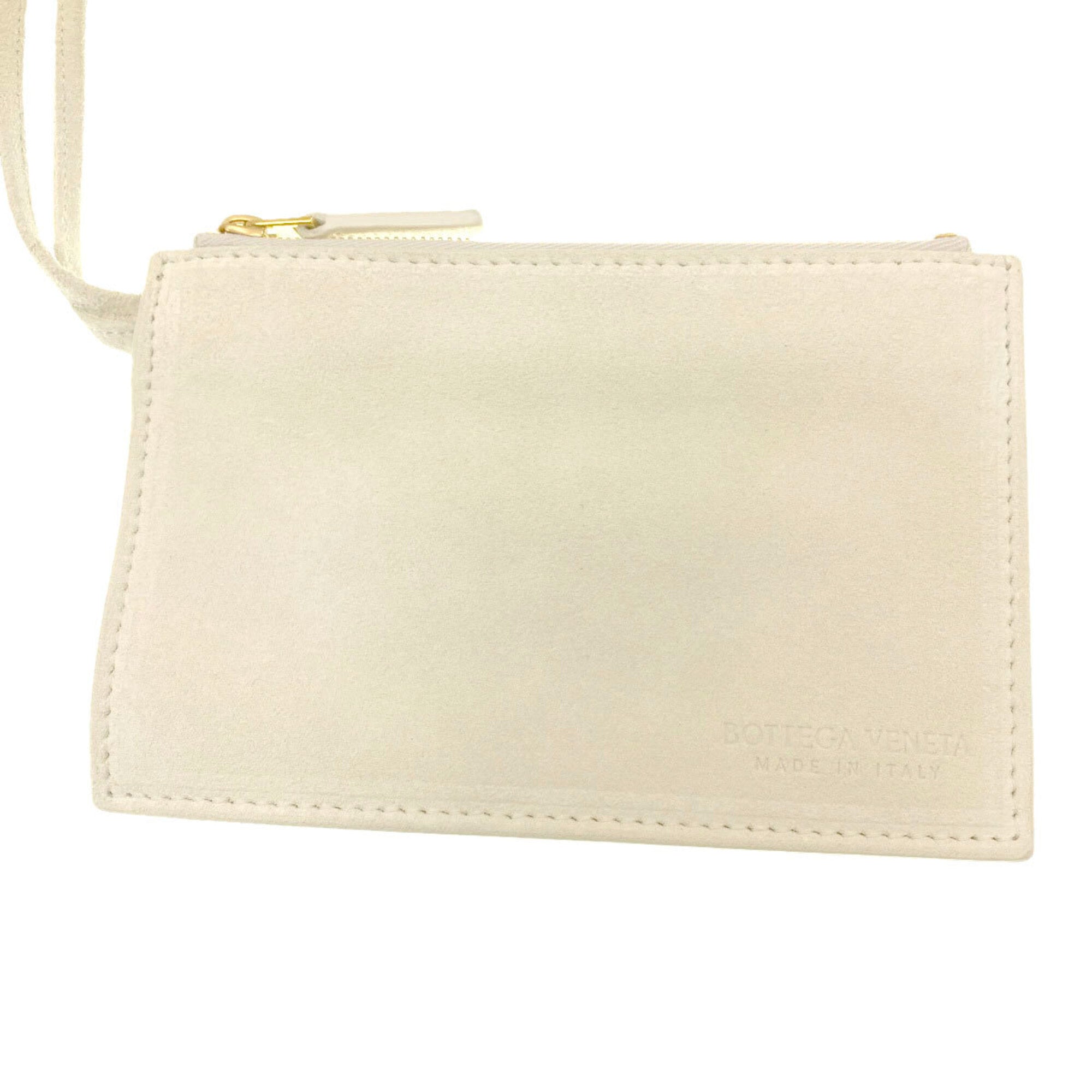Bottega Veneta White Leather Handbag Pouch (Pre-Owned)