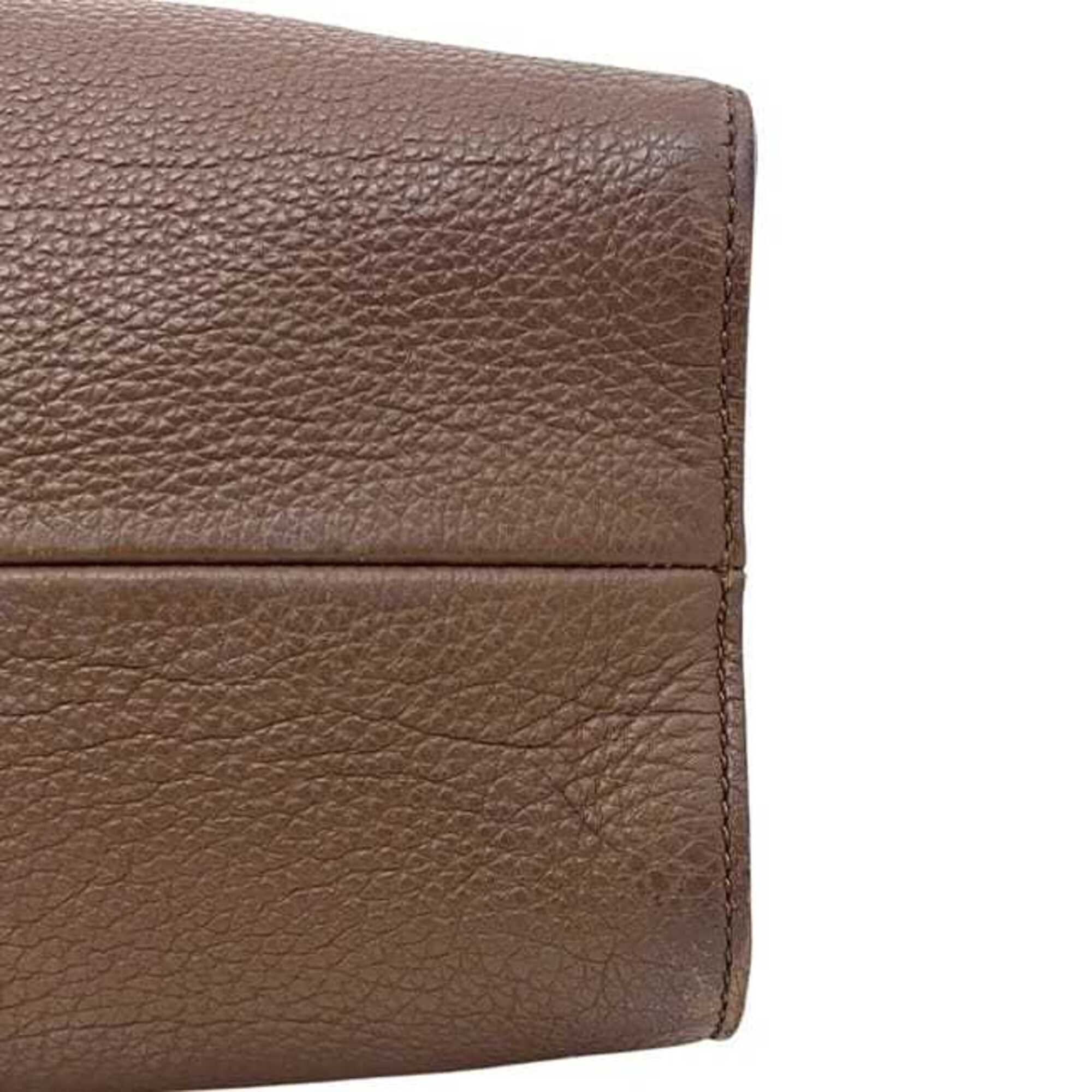 Gucci Brown Leather Tote Bag (Pre-Owned)