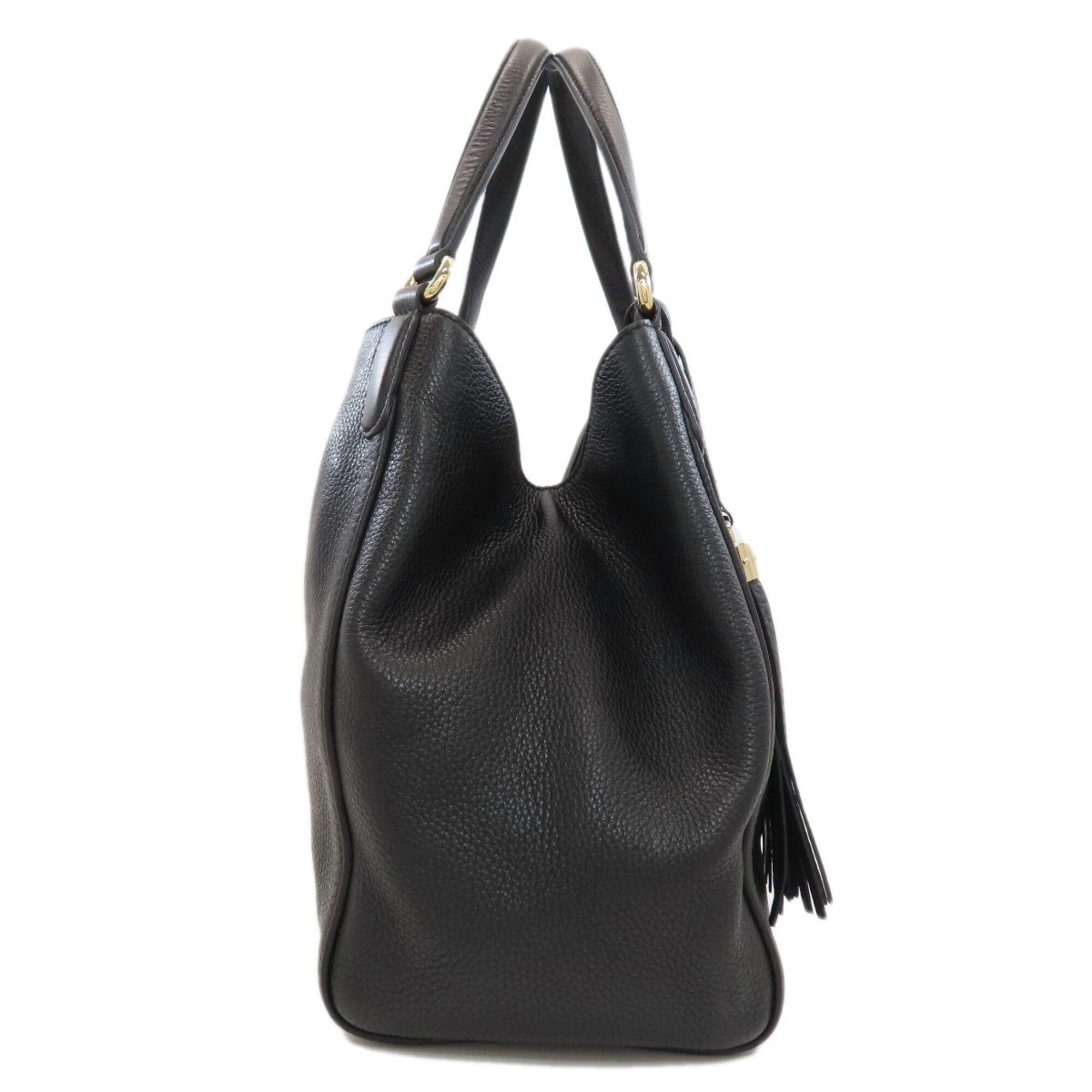 Gucci Black Leather Tote Bag (Pre-Owned)