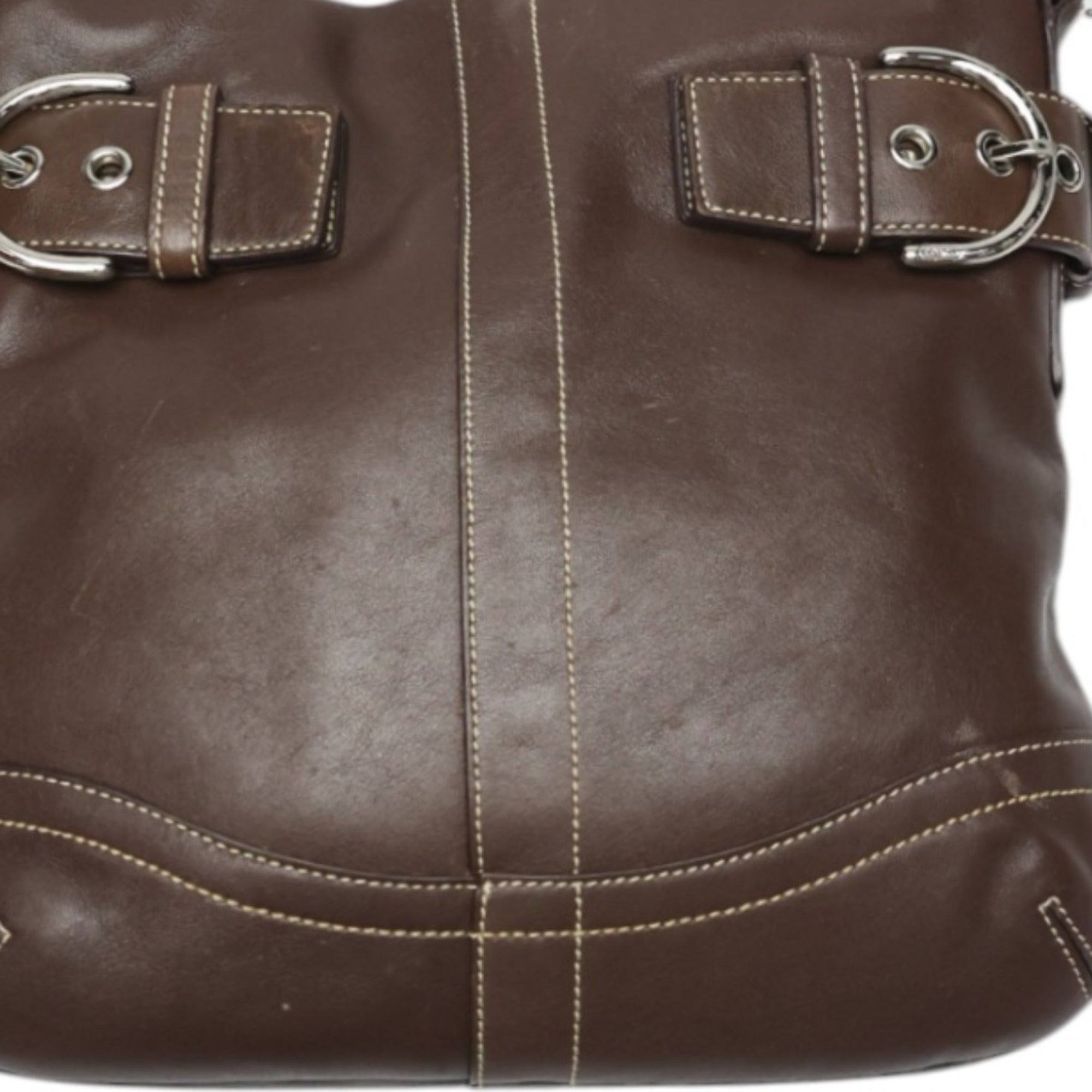 Coach Dark Brown Leather Shoulder Bag (Pre-Owned)