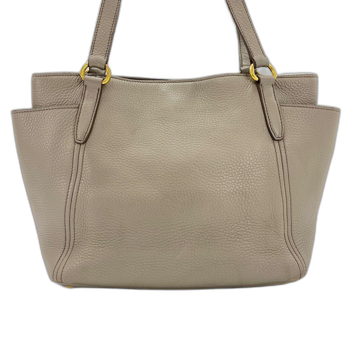 Prada Gray Leather Tote Bag (Pre-Owned)