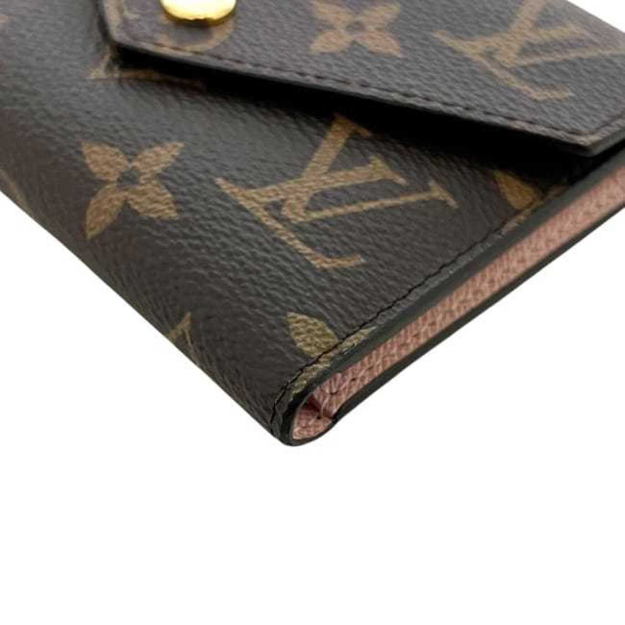 Louis Vuitton Brown Monogram Pink Rose Ballerine Monogram Wallet (Tri-Fold) (Pre-Owned)
