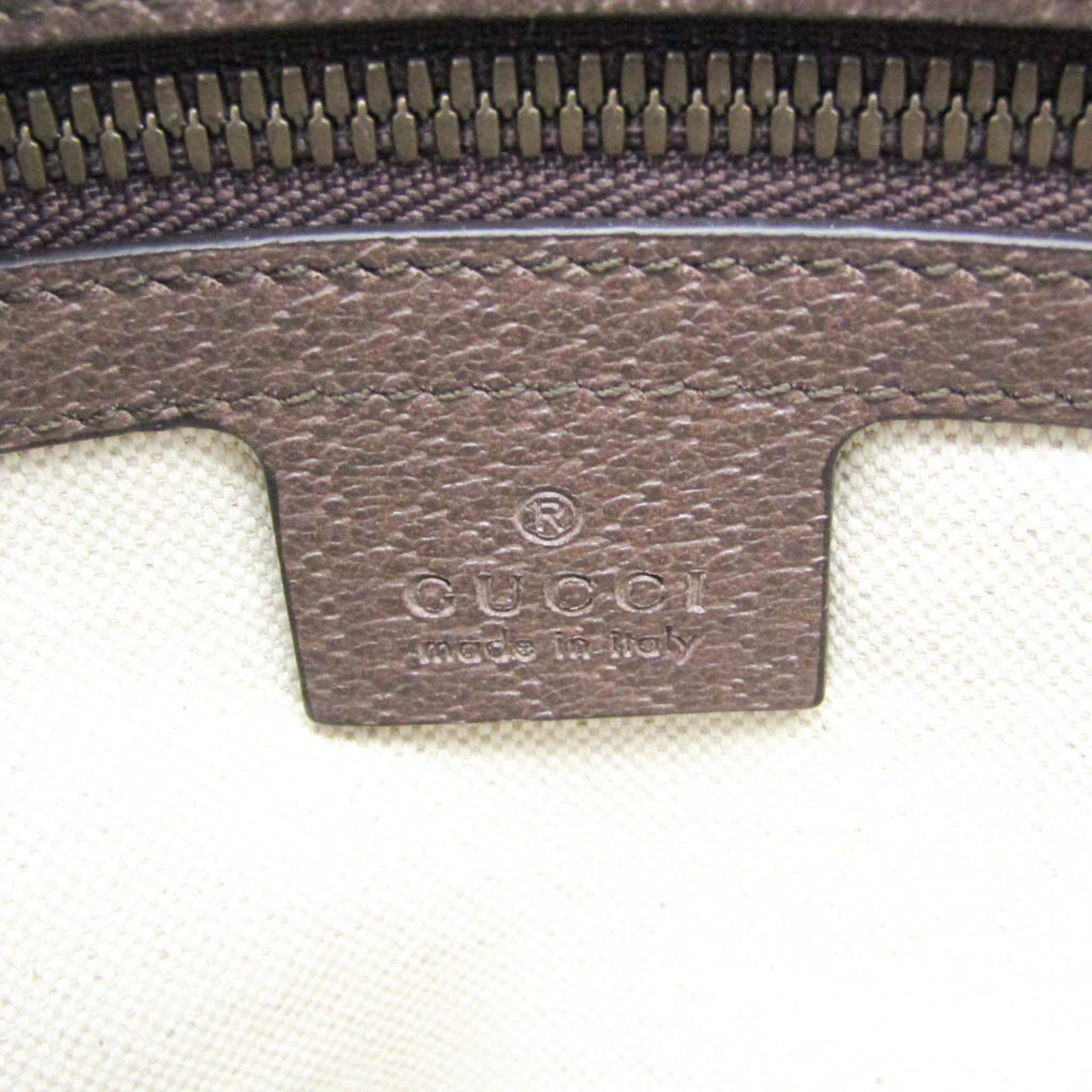 Gucci Ophidia Beige Pvc Shoulder Bag (Pre-Owned)