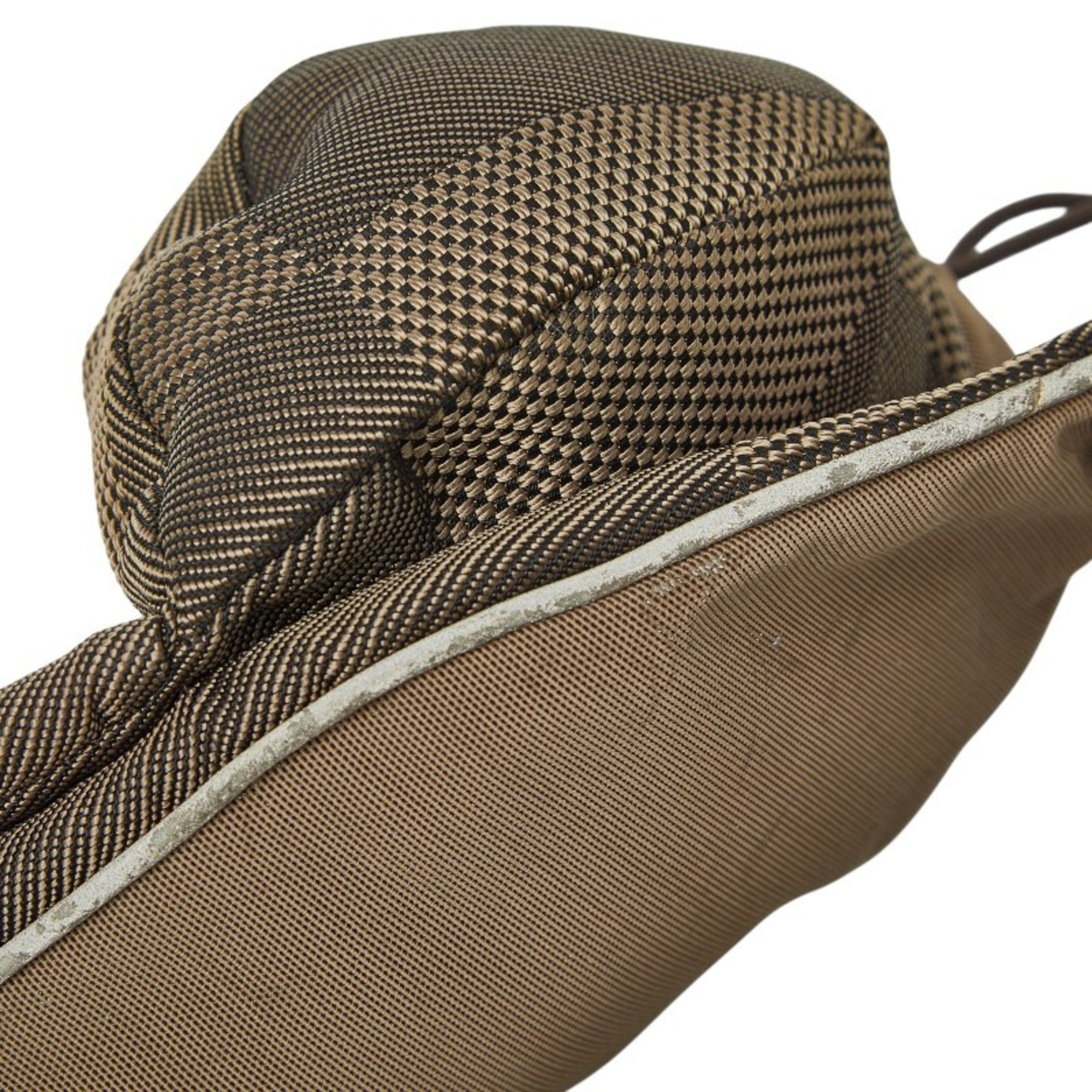 Louis Vuitton Beige Brown Canvas Leather Sling Bag (Pre-Owned)