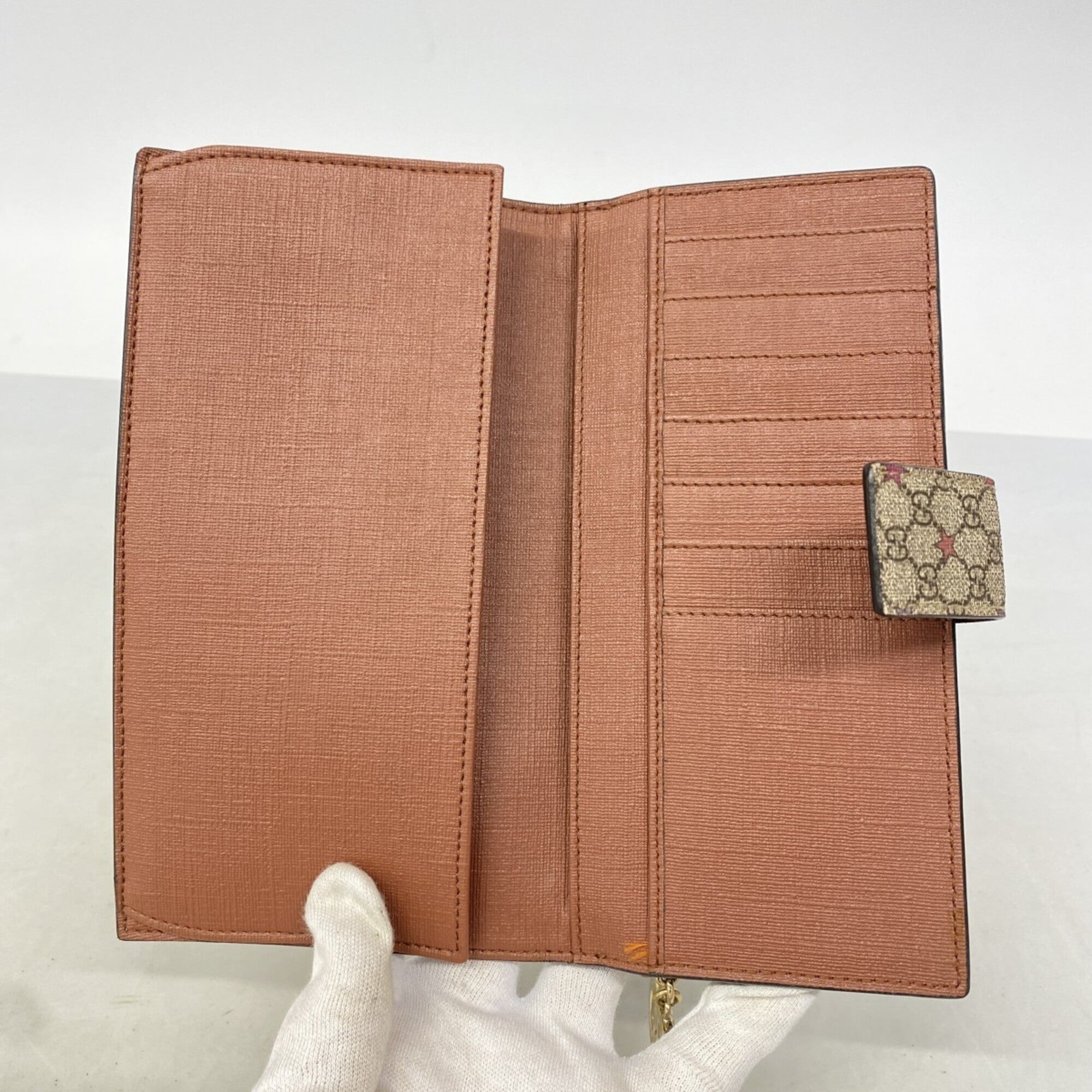 Gucci Brown Pvc Long Wallet (Bi-Fold) (Pre-Owned)