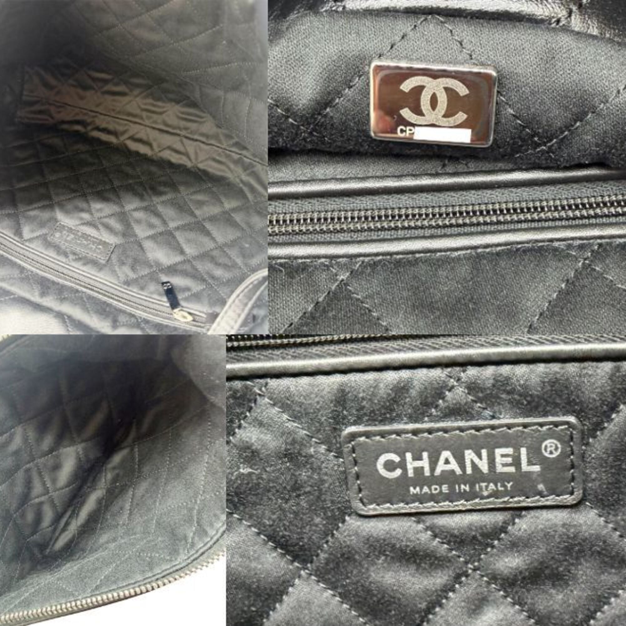 Chanel Black Leather Handbag (Pre-Owned)