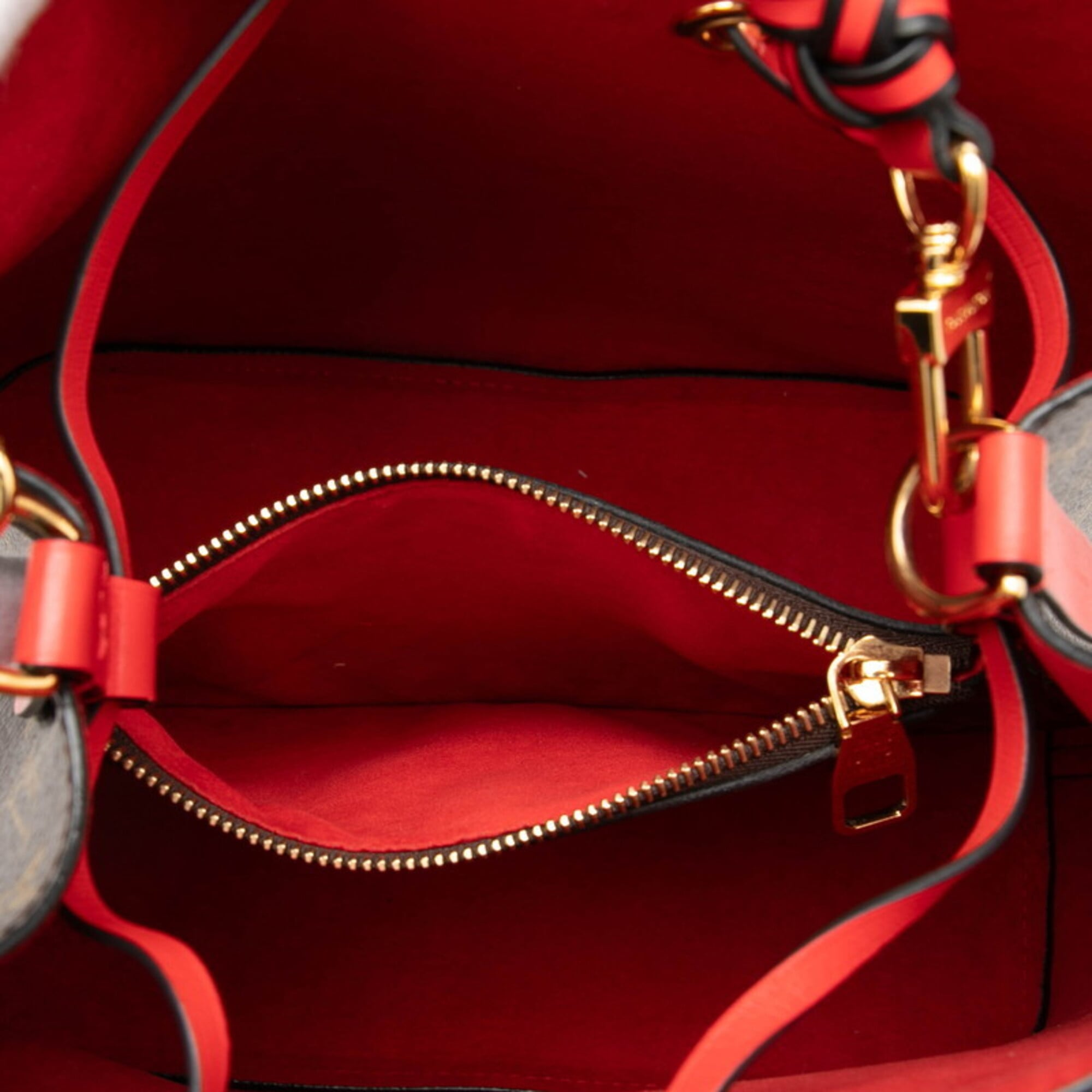 Louis Vuitton Brown Coquelicots Red Color Pvc Leather Handbag Shoulder Bag (Pre-Owned)