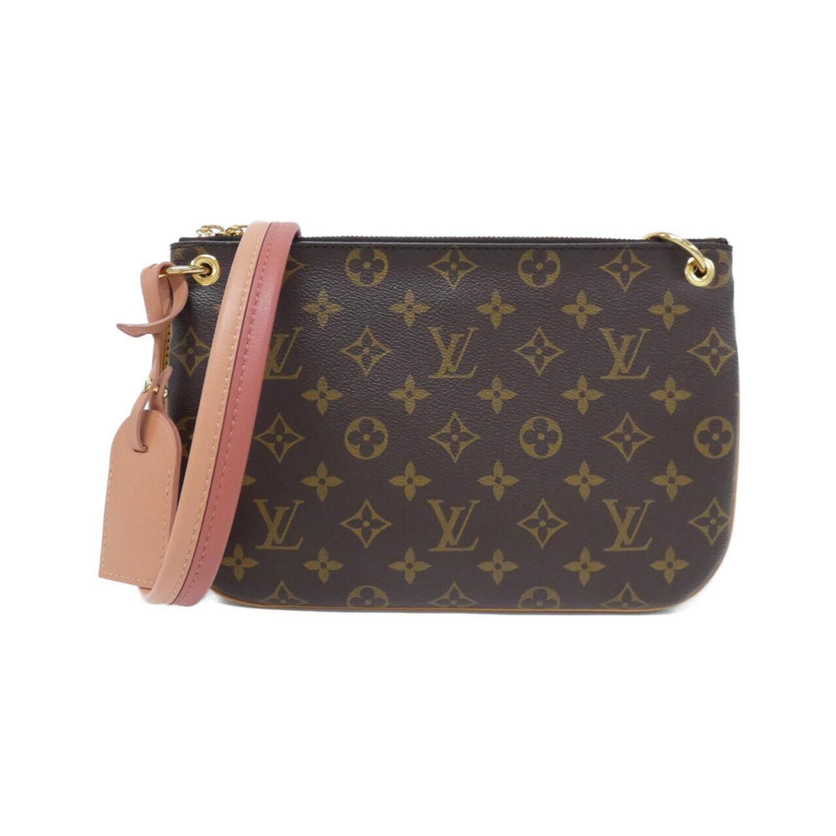 Louis Vuitton Brown Coated Canvas Shoulder Bag (Pre-Owned)