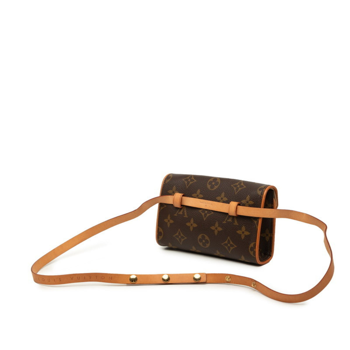 Louis Vuitton Brown Pvc Leather Pochette Sling Bag (Pre-Owned)