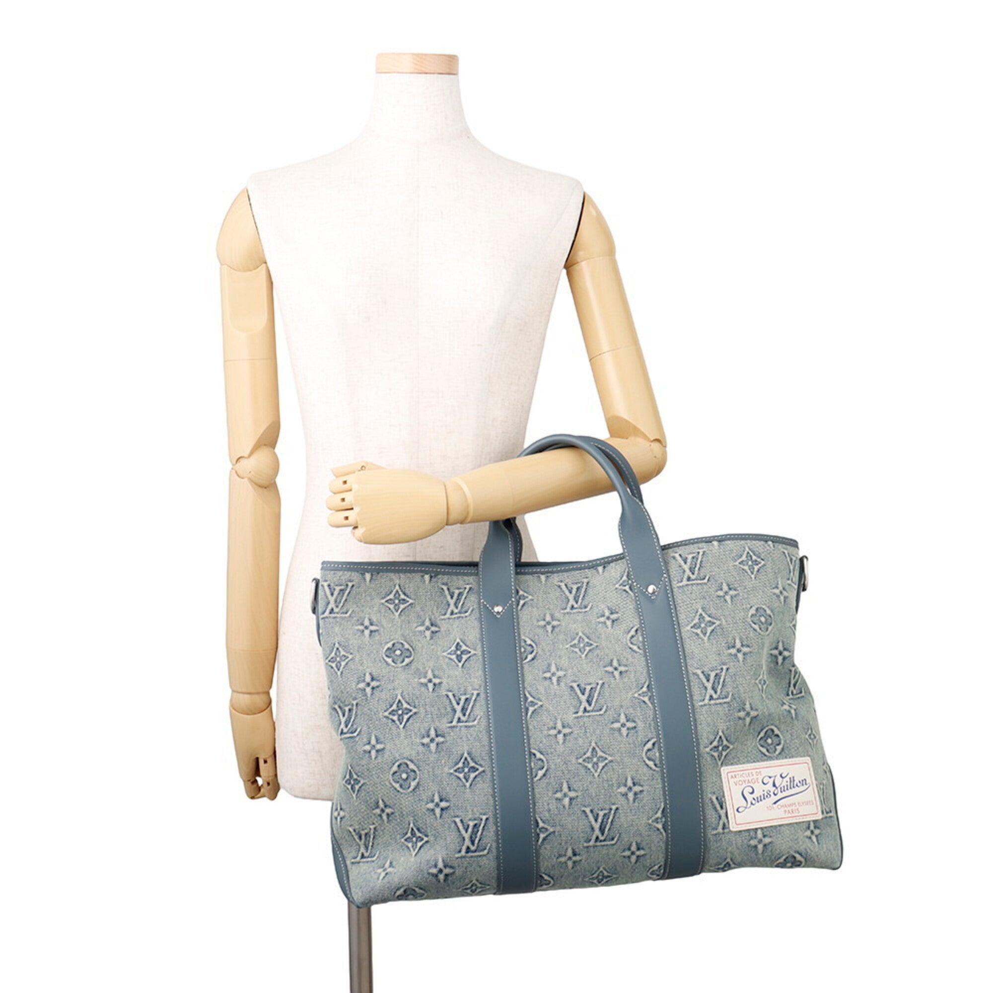 Louis Vuitton Blue Monogram Monogram Handbag Tote Bag (Pre-Owned)
