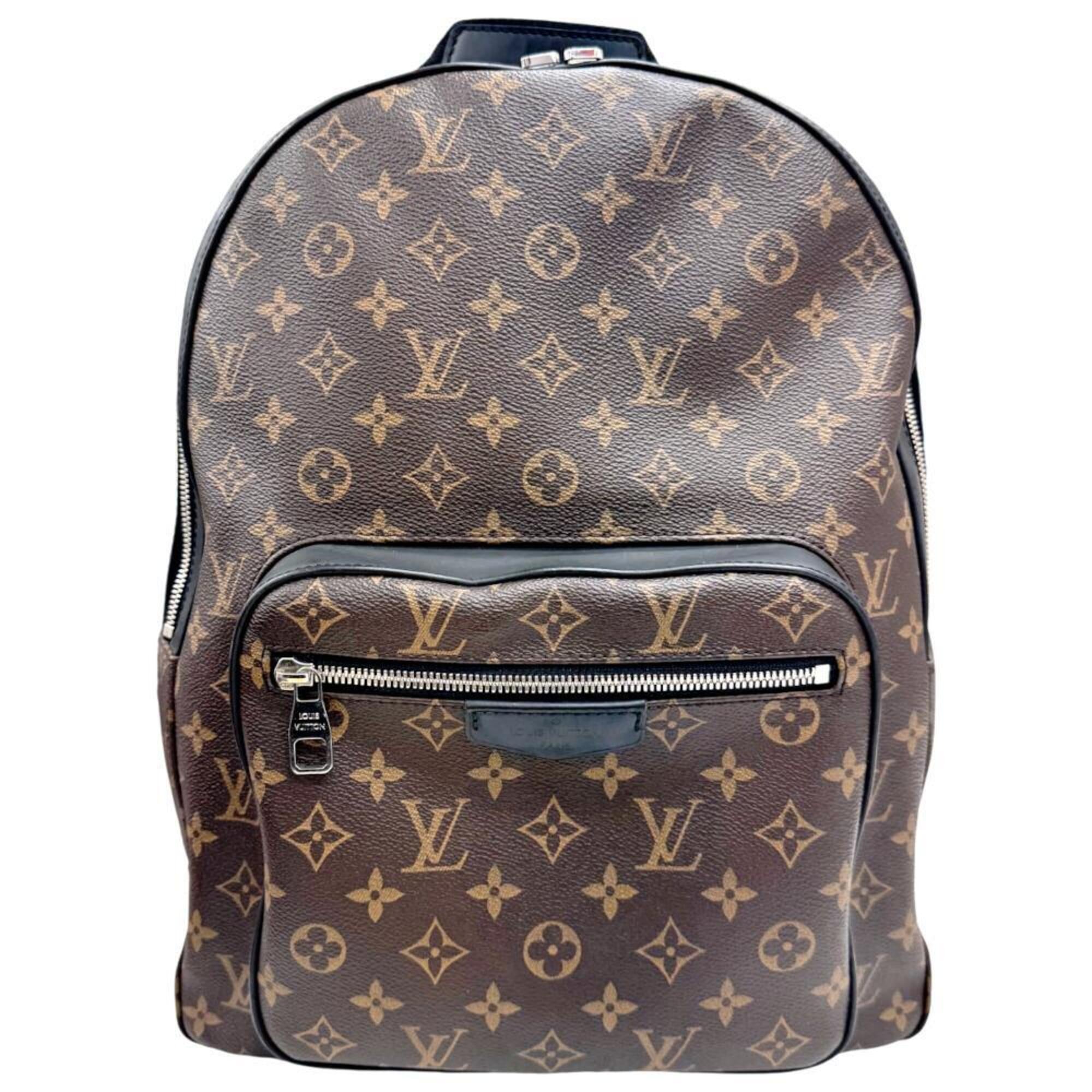 Louis Vuitton Black Brown Monogram Leather Backpack (Pre-Owned)