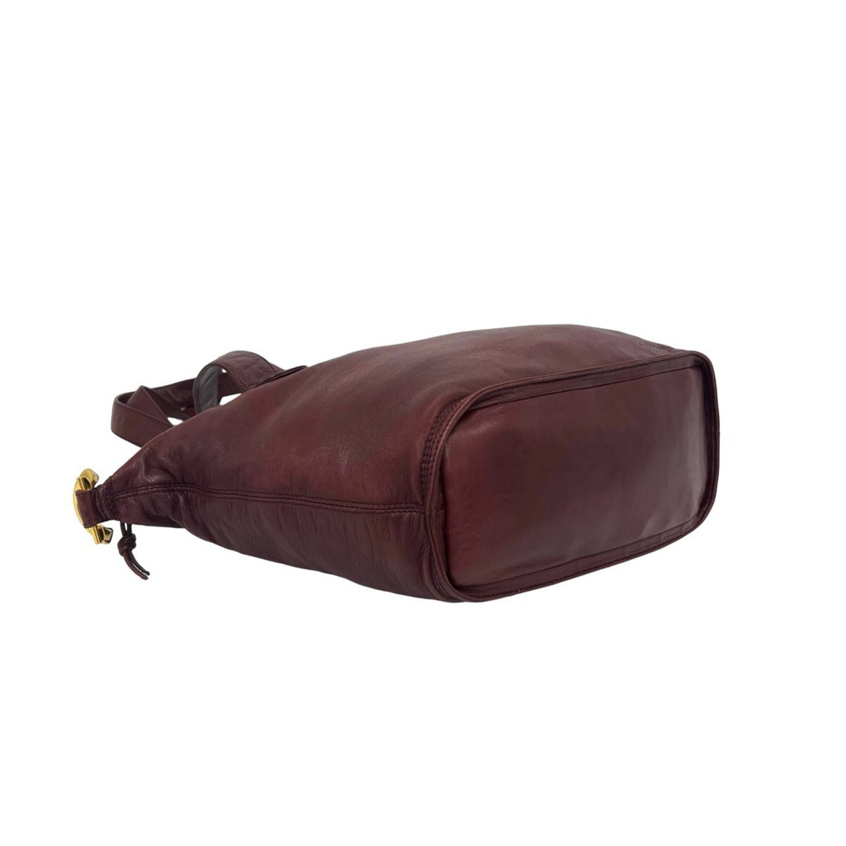 Loewe Red Color Wine Leather Shoulder Bag Tote Bag (Pre-Owned)