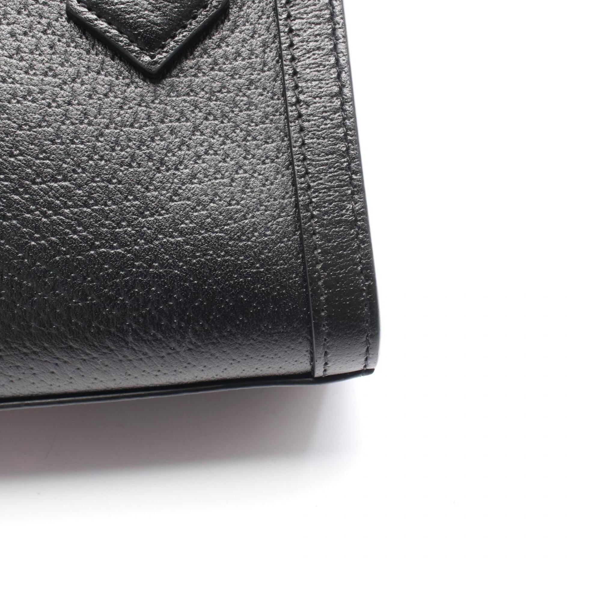 Gucci Black Leather Handbag Tote Bag (Pre-Owned)