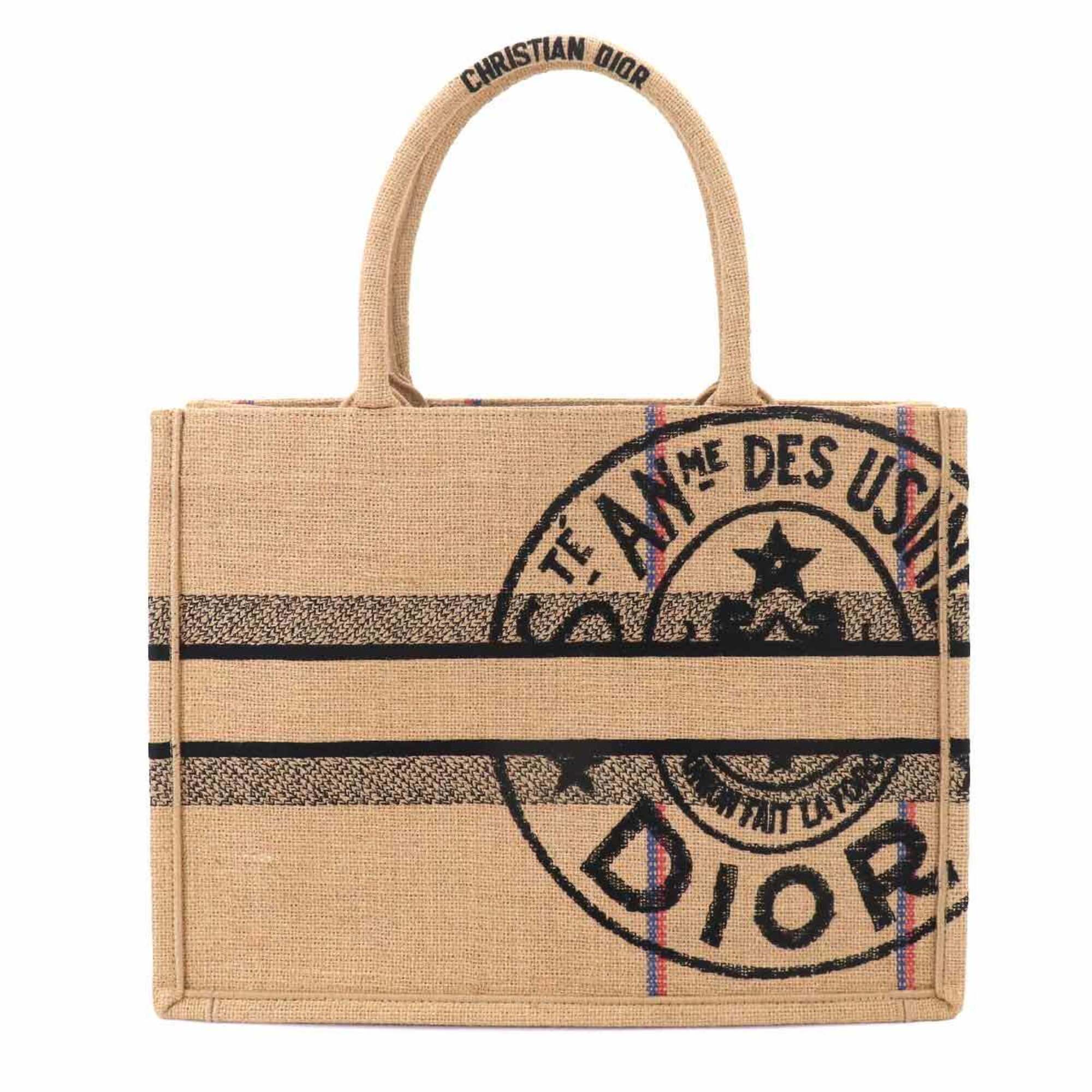 Christian Dior Beige Canvas Handbag Tote Bag (Pre-Owned)