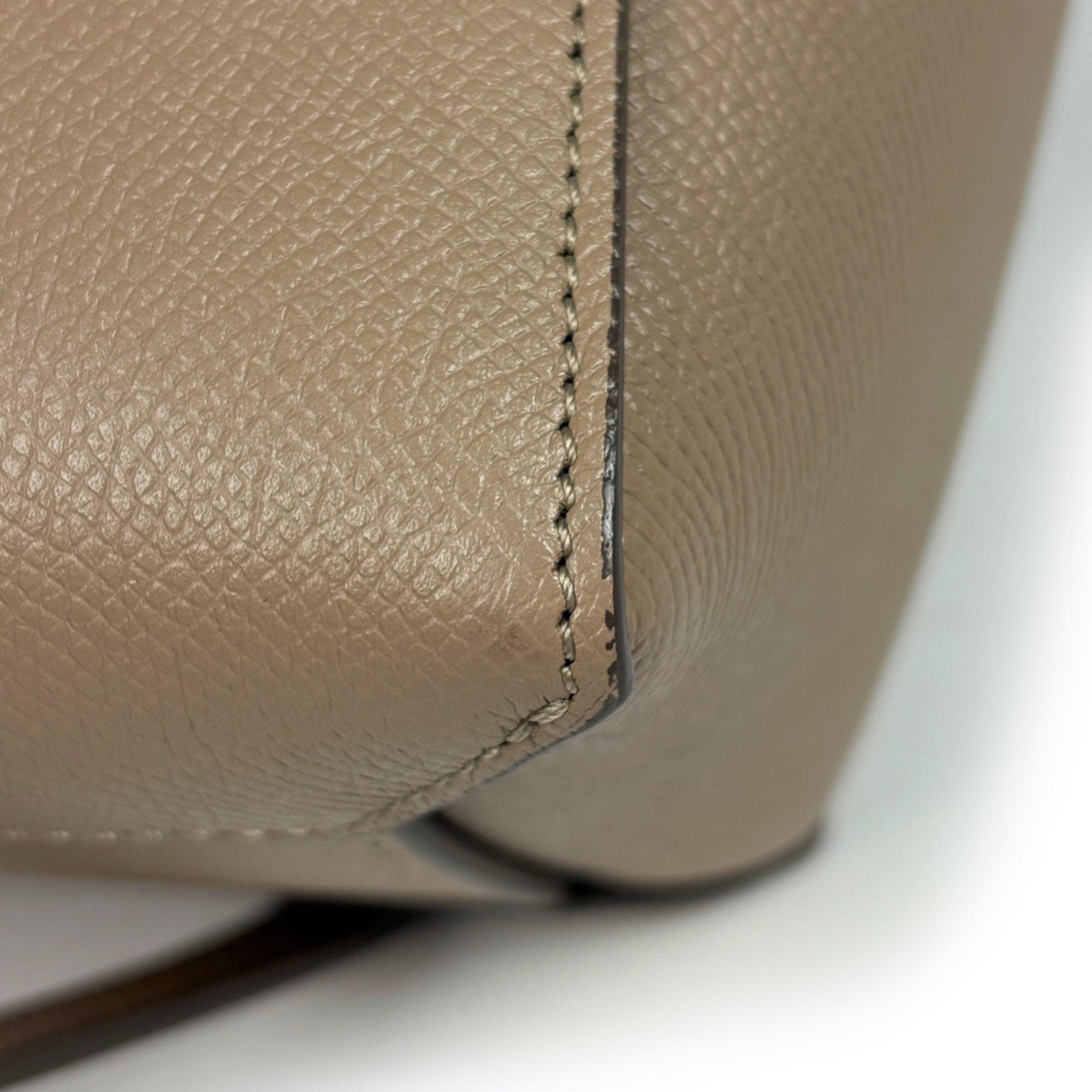 Celine Beige Leather Handbag Shoulder Bag (Pre-Owned)