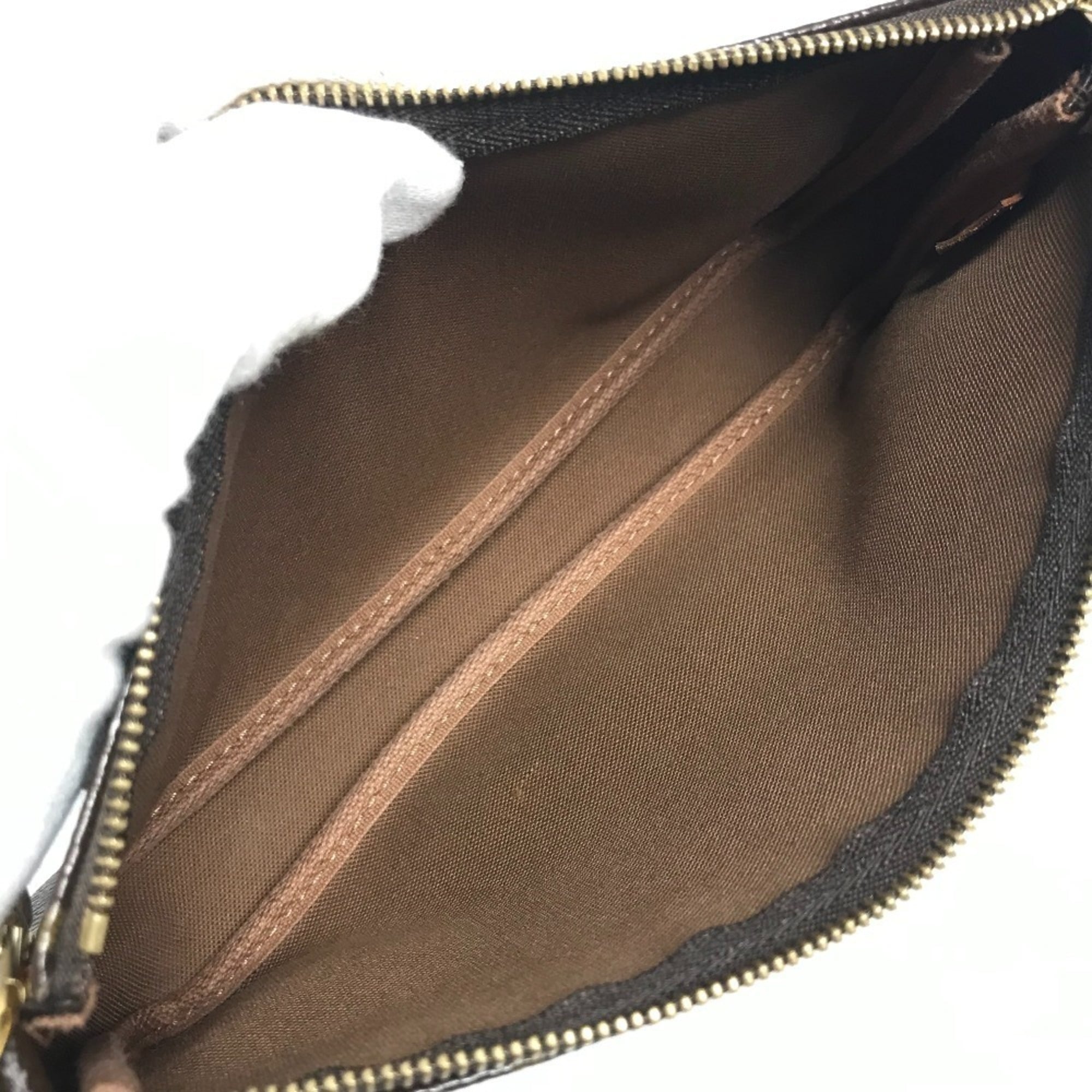 Louis Vuitton Brown Monogram Cherry Red Color Handbag Pochette (Pre-Owned)
