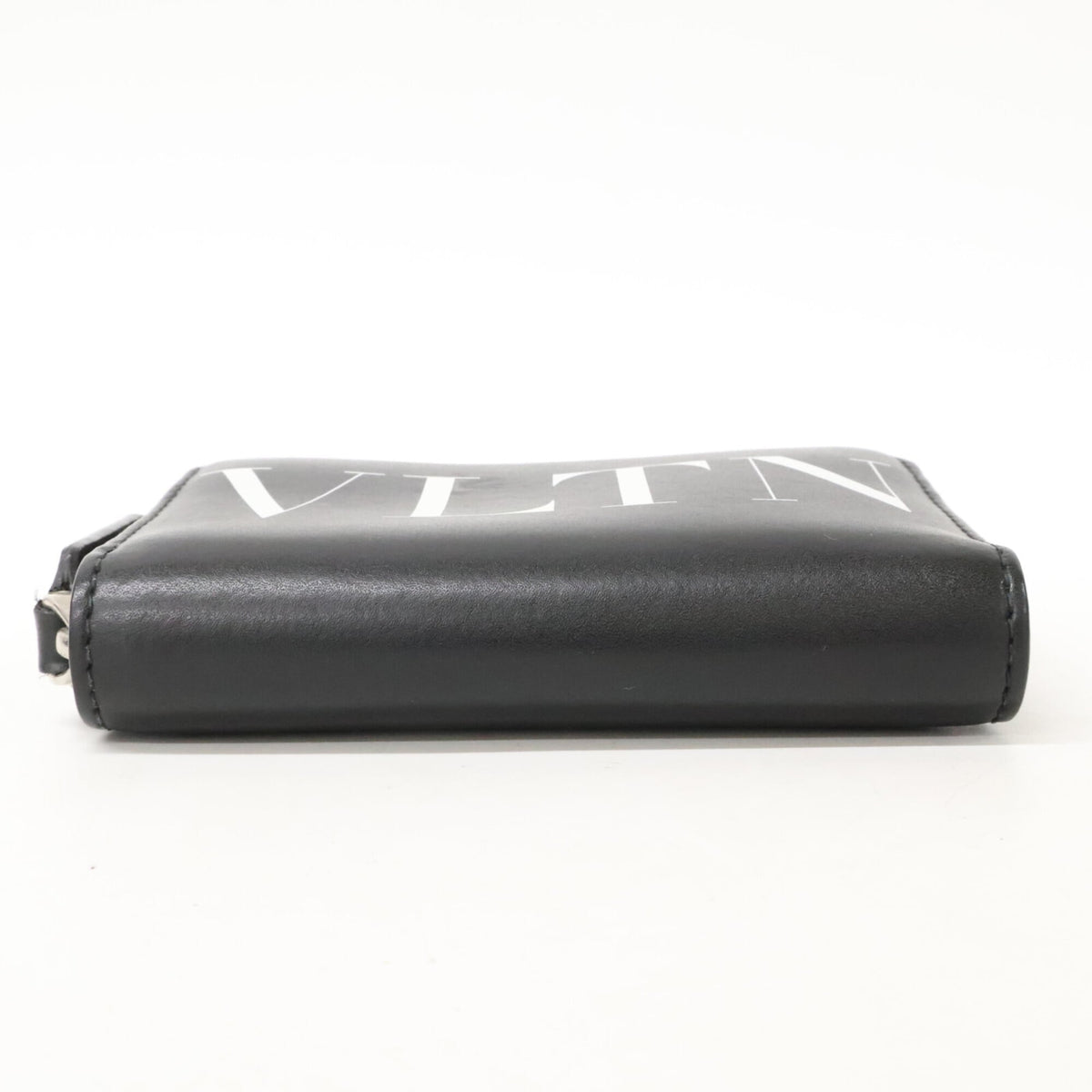 Valentino Black Leather Coin Purse/Coin Case (Pre-Owned)