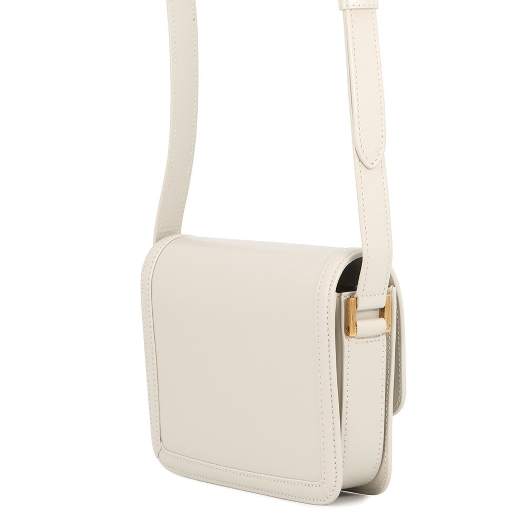Saint Laurent Ivory White Leather Handbag Shoulder Bag (Pre-Owned)