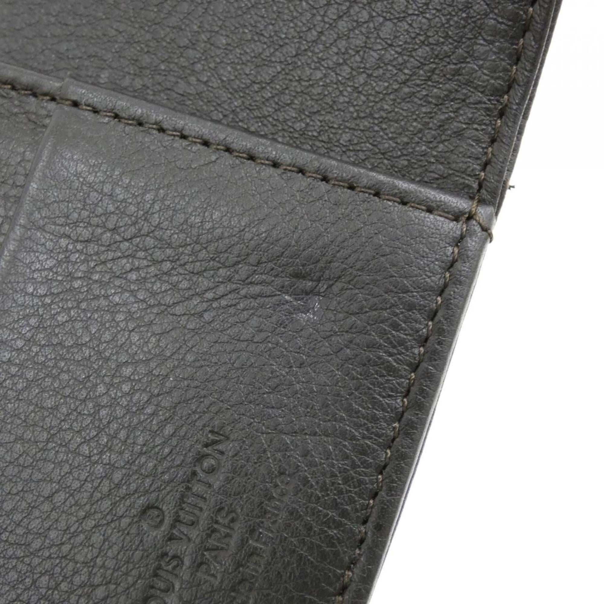Louis Vuitton Brown Chocolat Mahina Leather Wallet (Tri-Fold) (Pre-Owned)