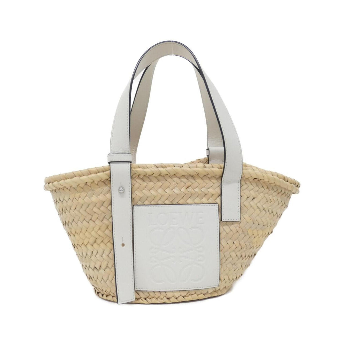 Loewe Beige White Leather Handbag (Pre-Owned)