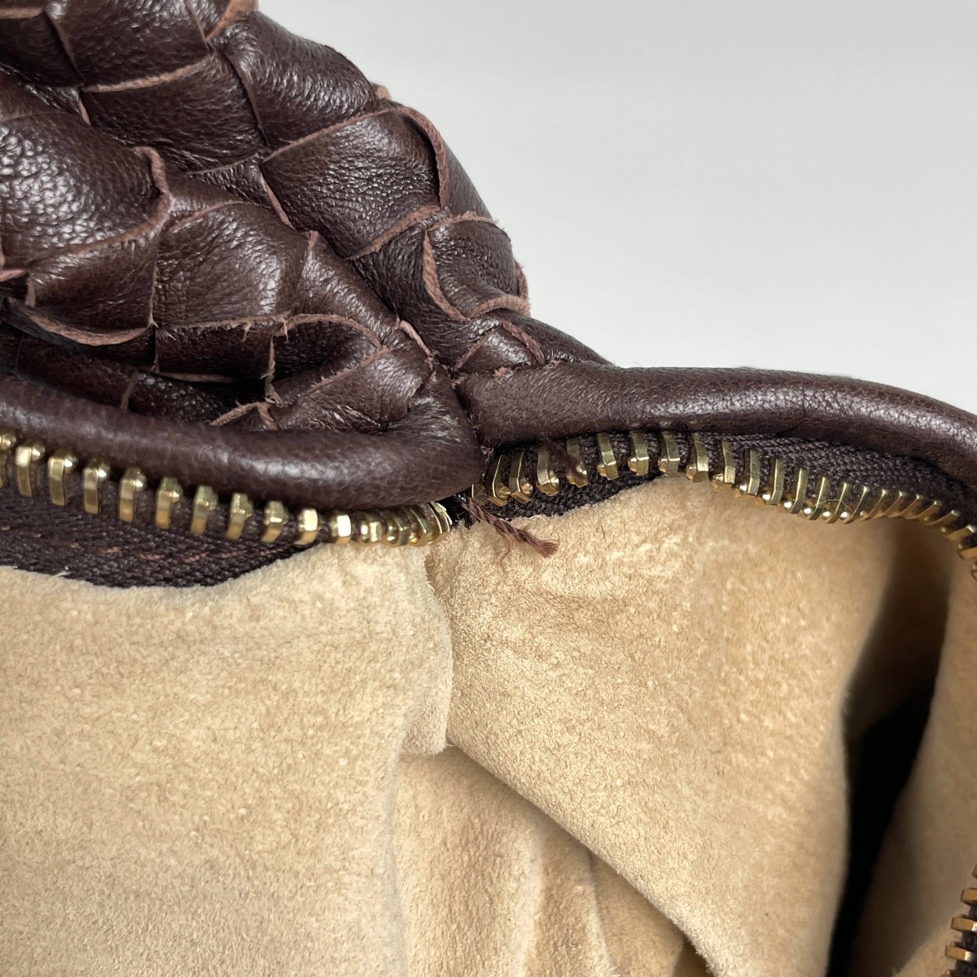 Bottega Veneta Intrecciato Brown Leather Handbag Shoulder Bag (Pre-Owned)