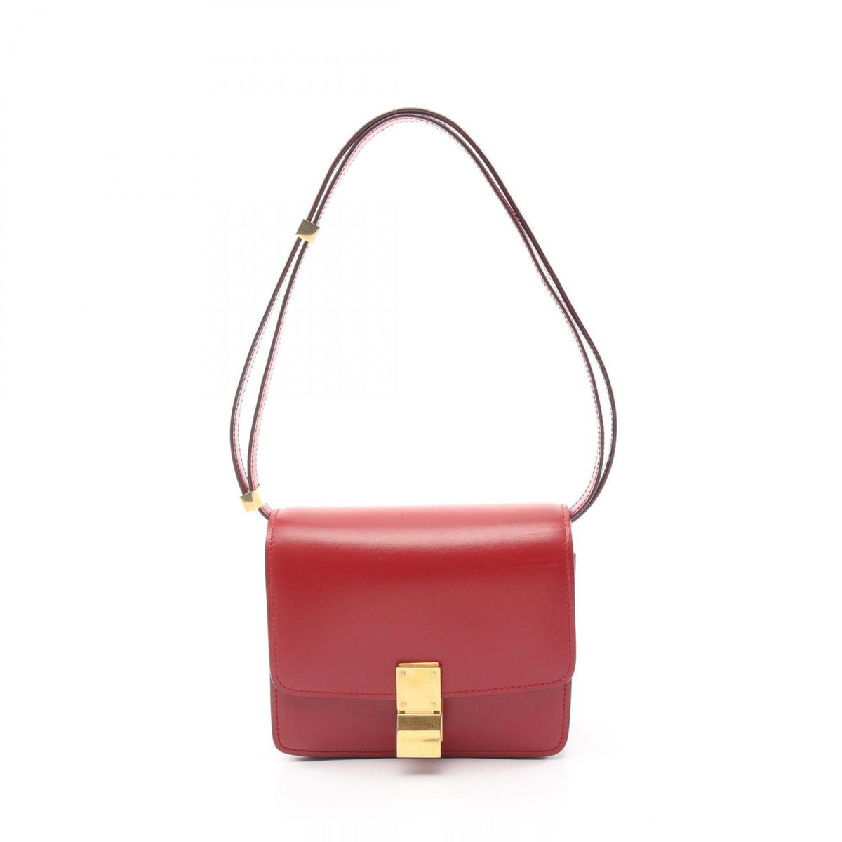 Celine Red Color Leather Handbag Shoulder Bag (Pre-Owned)