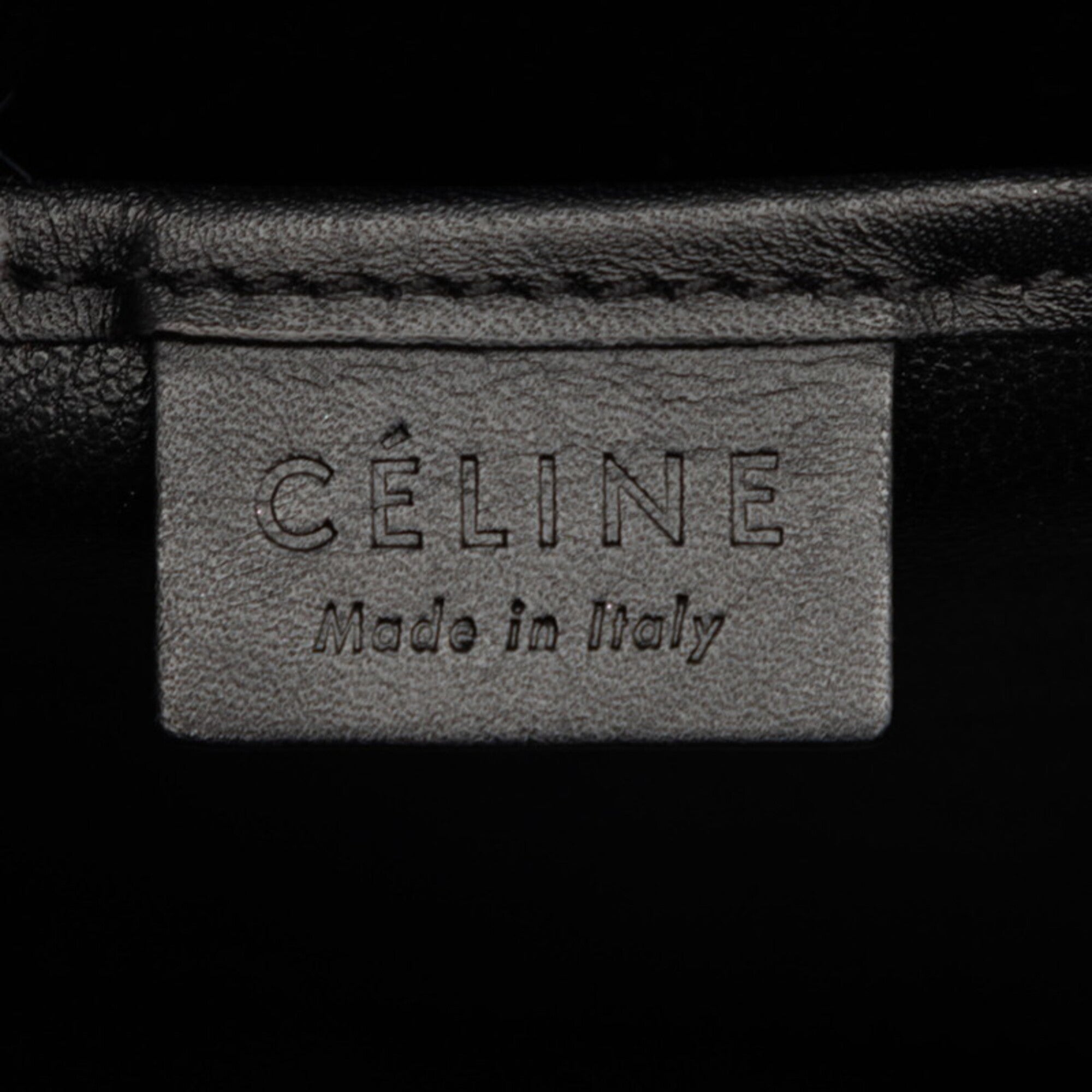 Celine Black Brown Gray Leather Handbag Shoulder Bag (Pre-Owned)