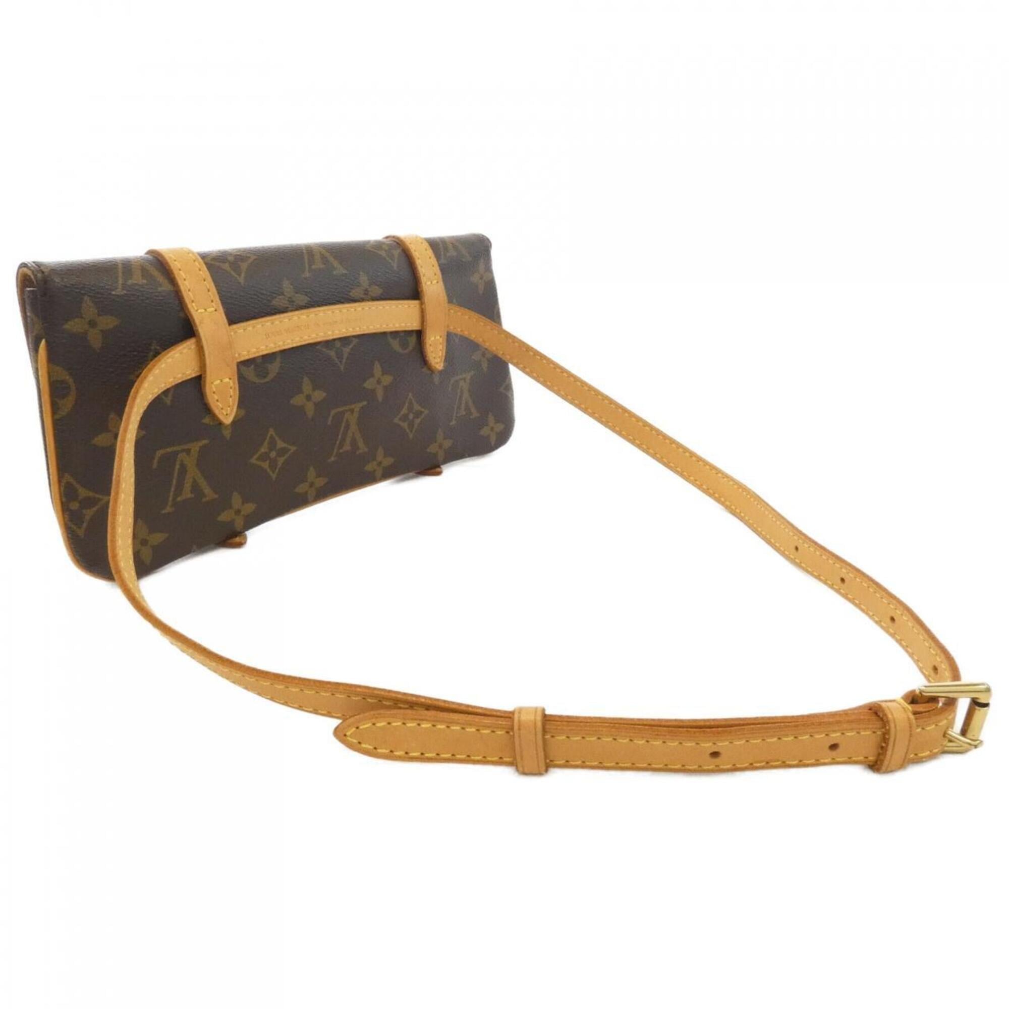 Louis Vuitton Marron Coated Canvas Fanny Pack Pochette (Pre-Owned)